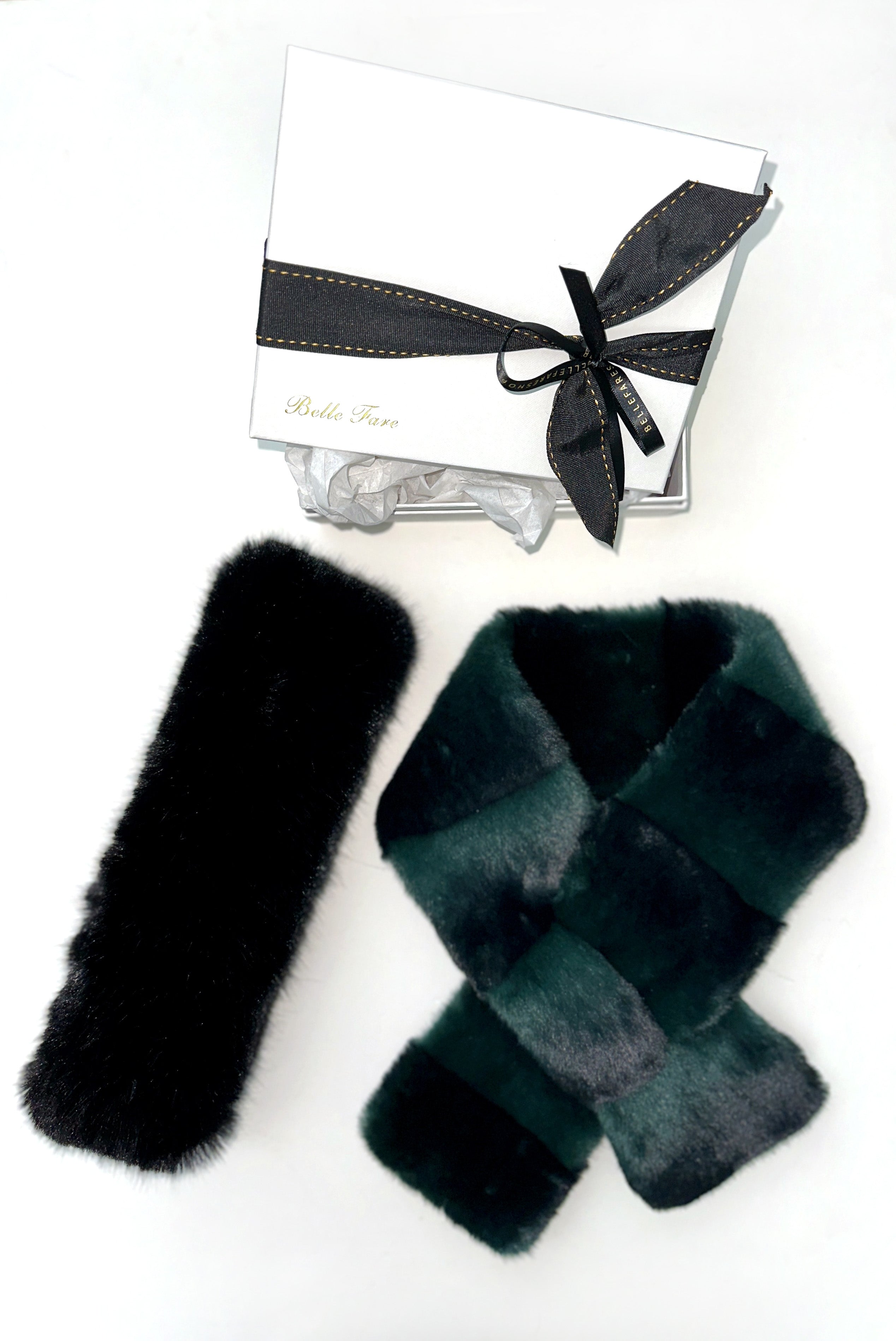 Gift Set - Faux Fur Headband and Pull-Through Scarf