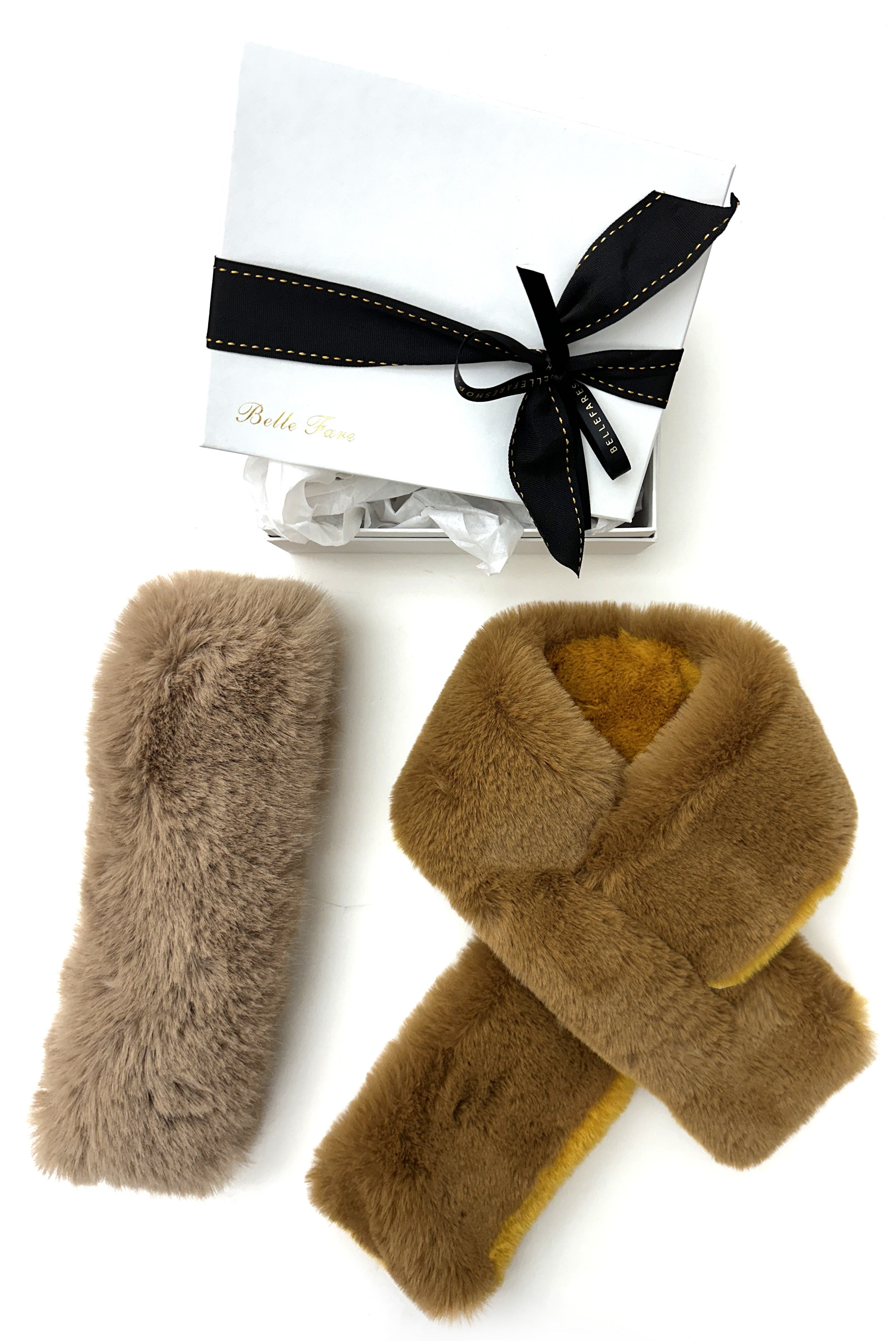 Gift Set - Faux Fur Headband and Pull-Through Scarf