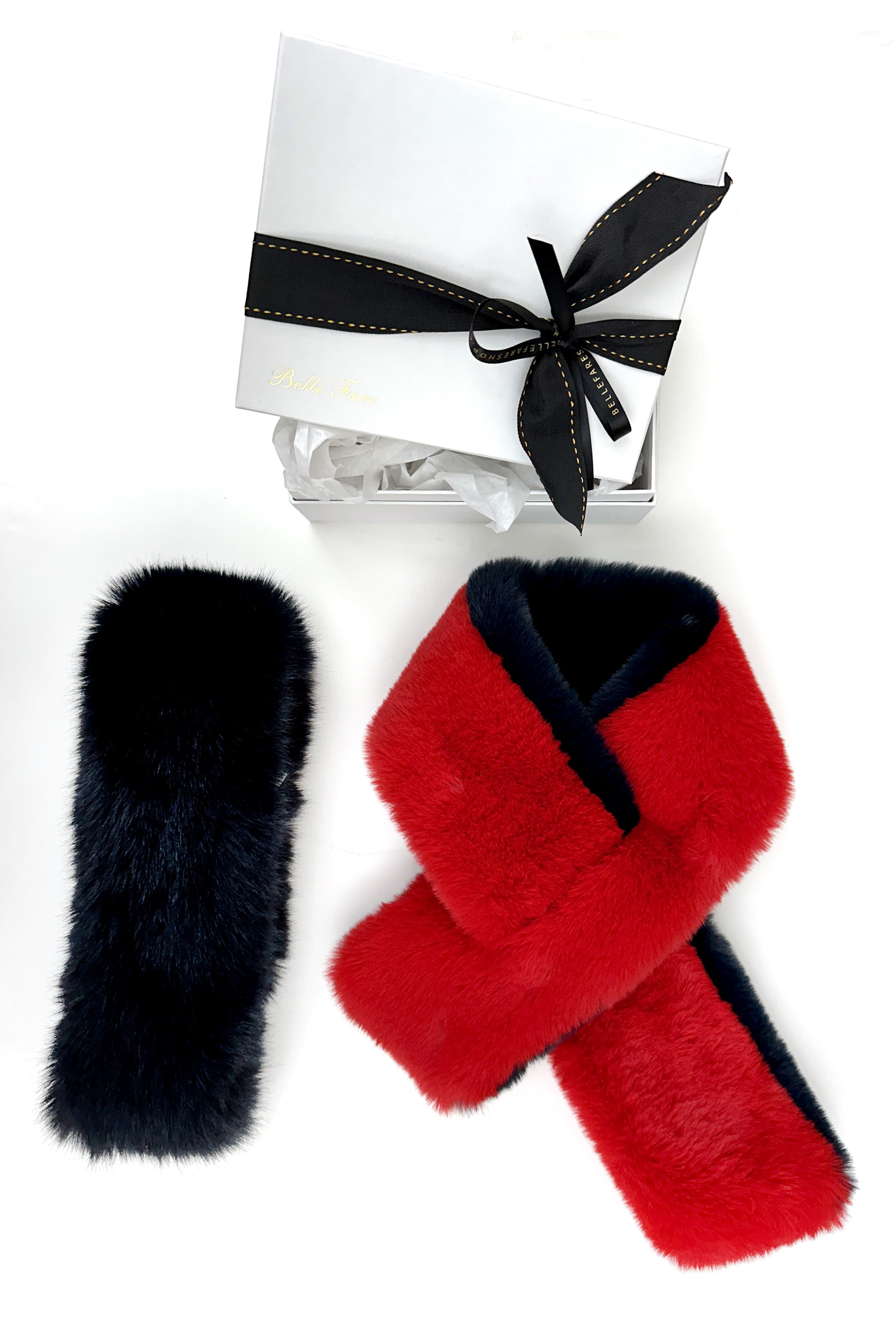 Gift Set - Faux Fur Headband and Pull-Through Scarf