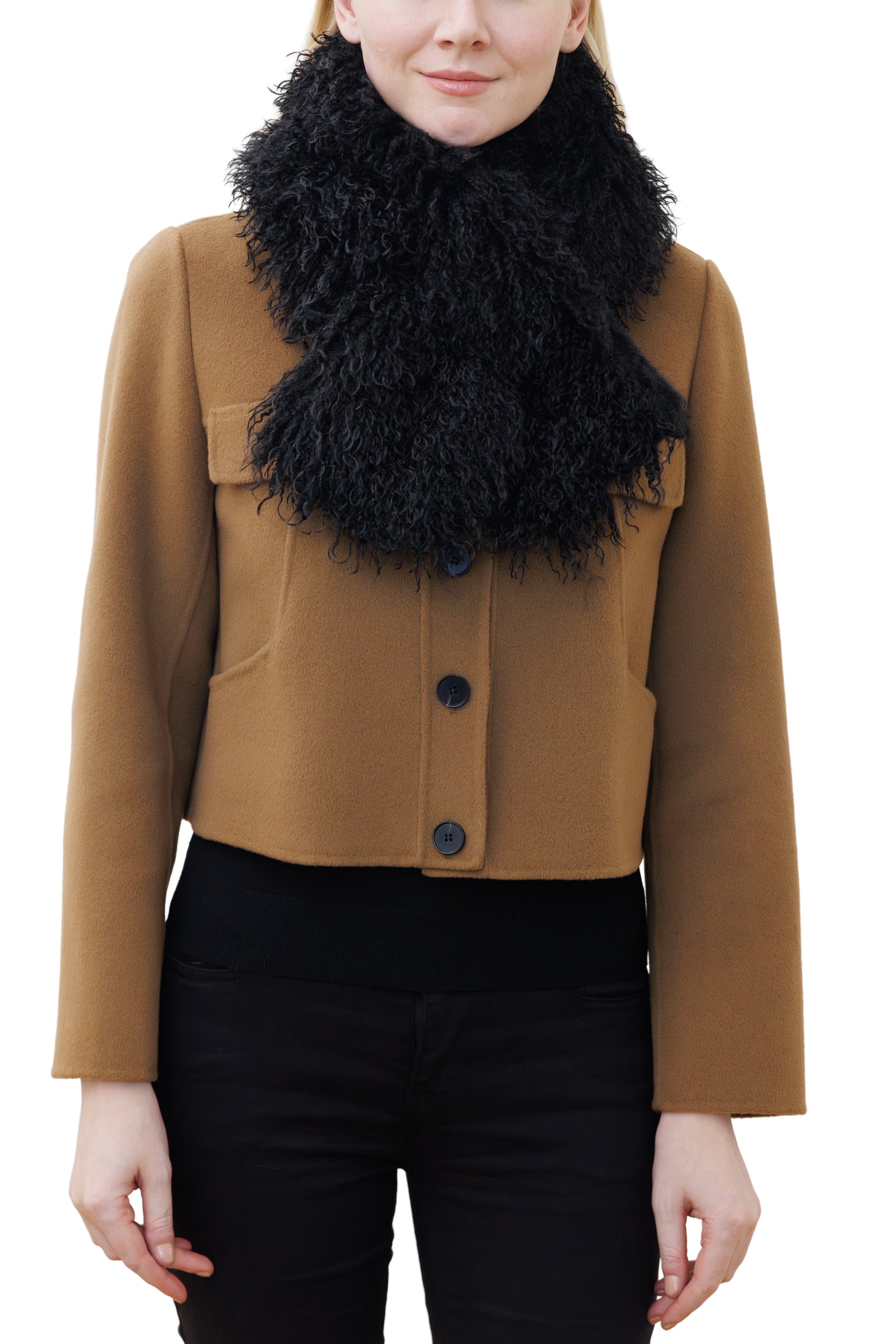 Wildflower - Reversible Faux Fur Pull-Through Scarf