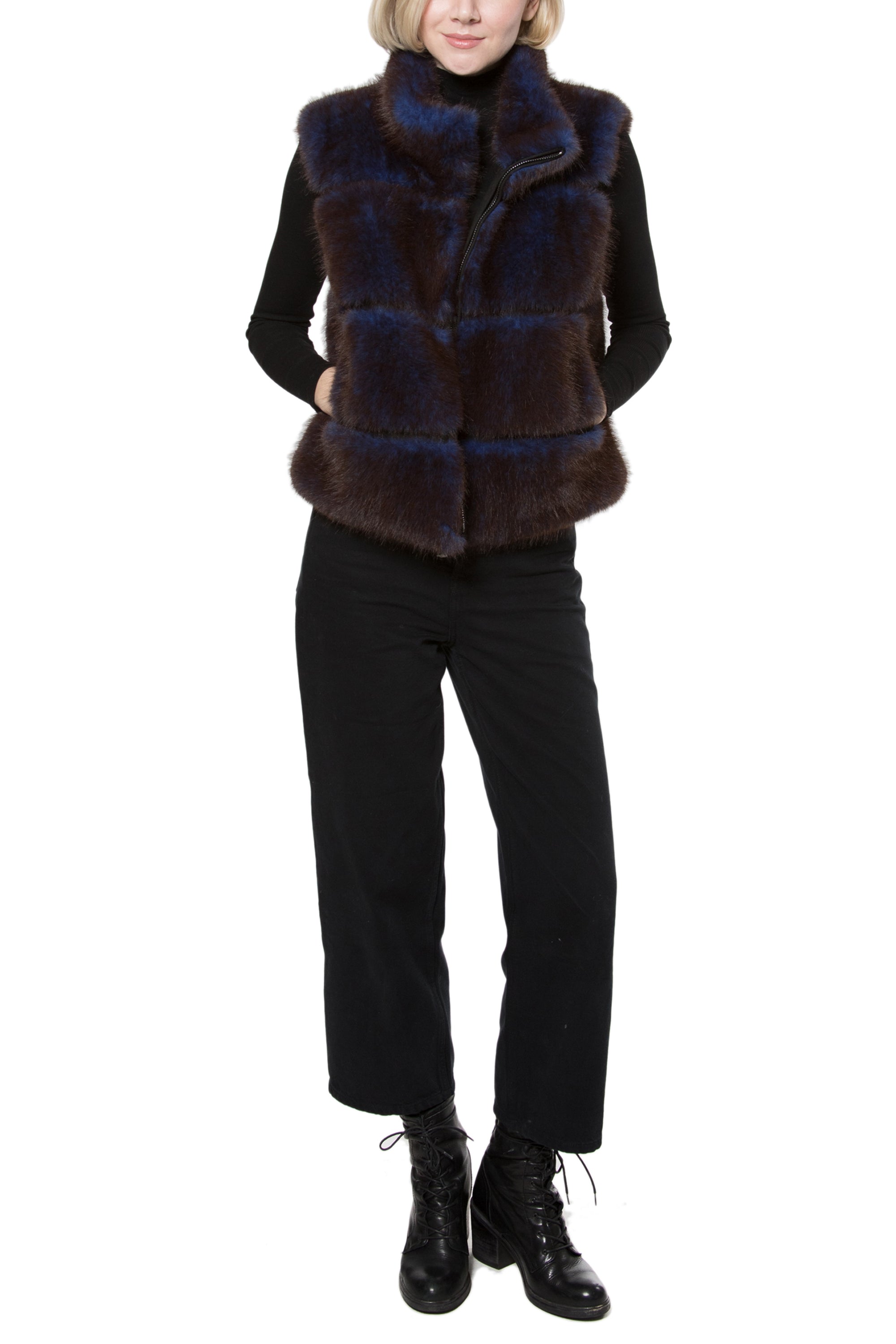 Belle shops Fare THE COPENHAGEN fur vest black size M