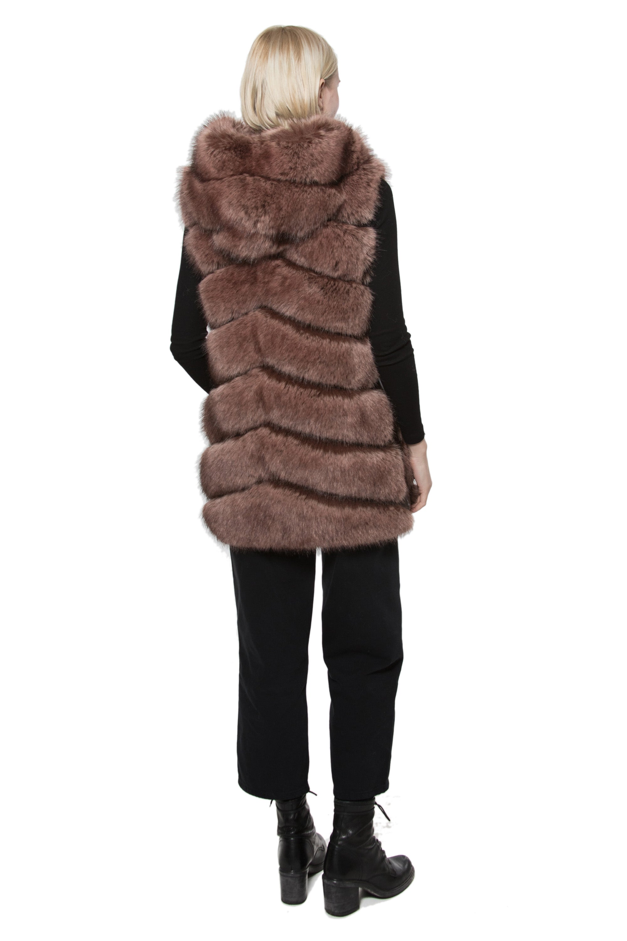 HAVANA - Chevron Fur Vest