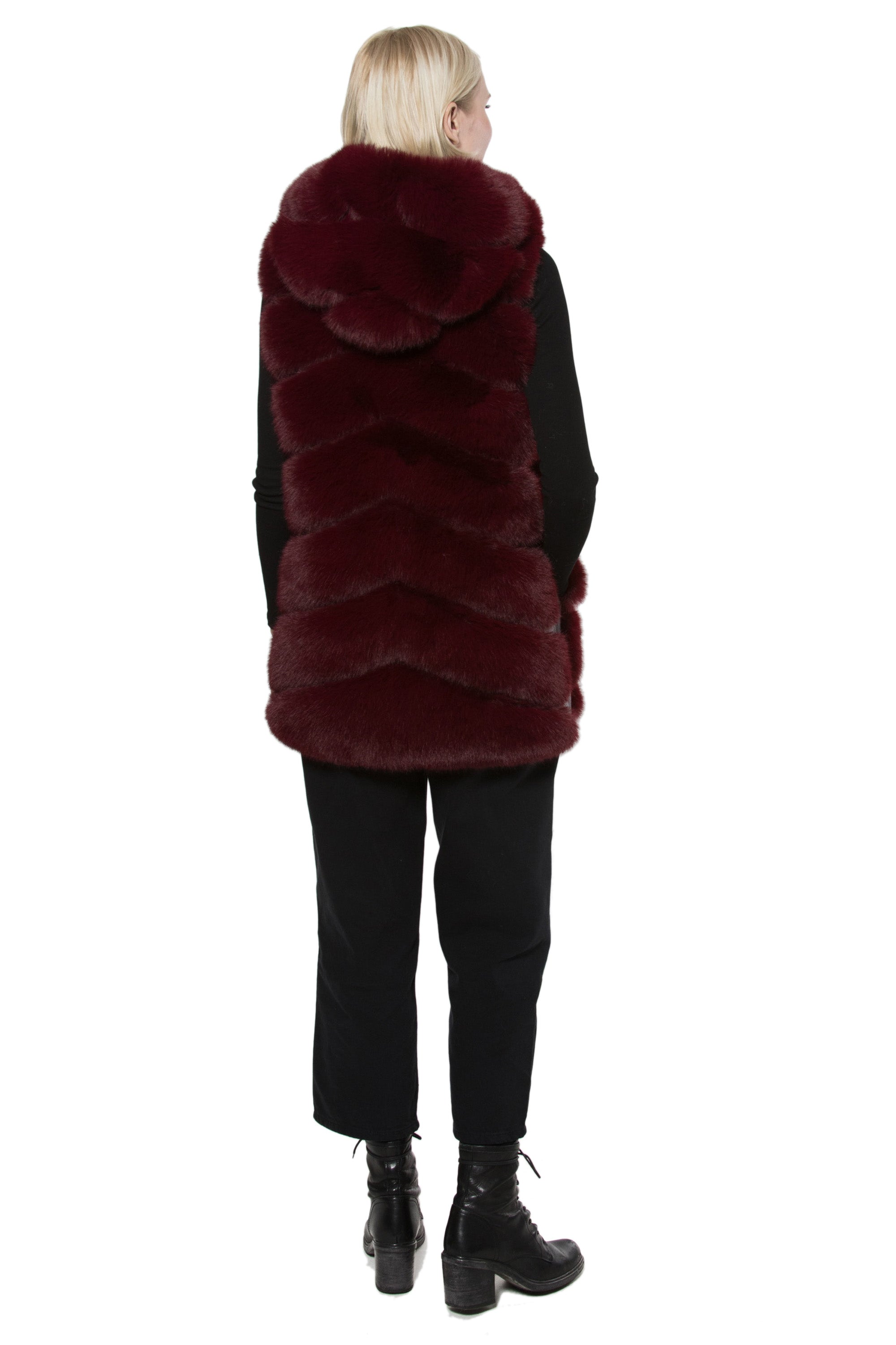 HAVANA - Chevron Fur Vest