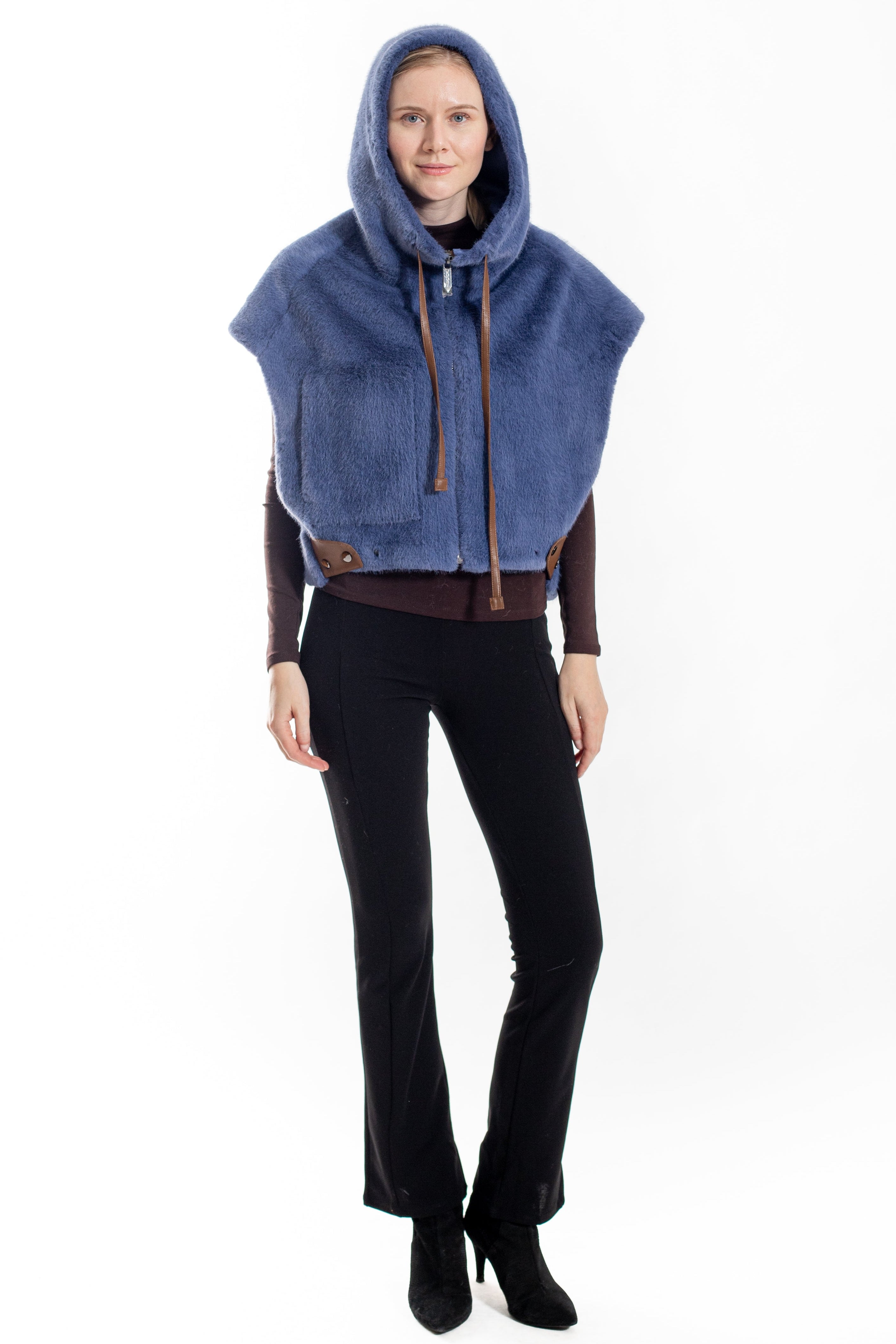 Cochem - Faux Mink Hooded Vest