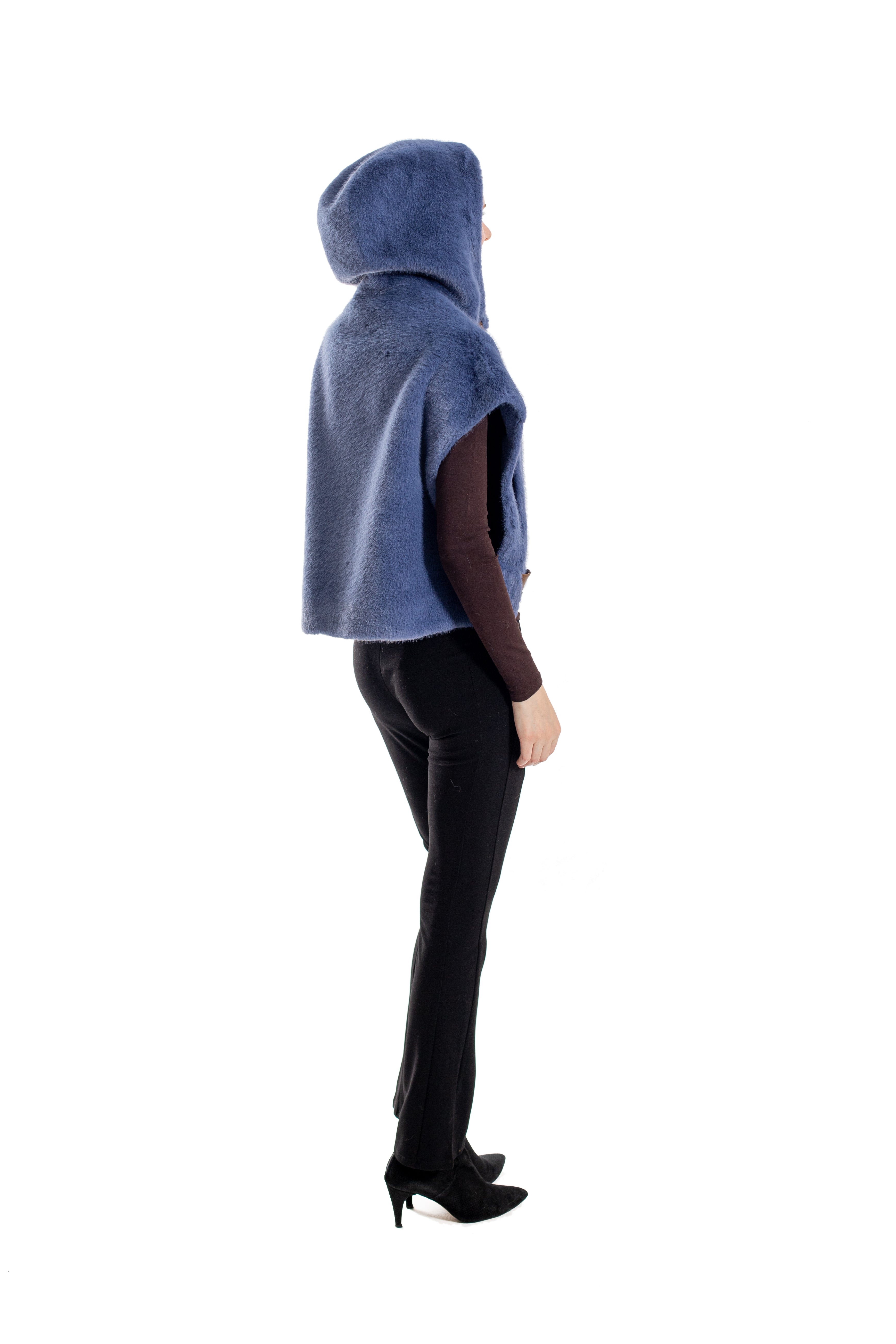 Cochem - Faux Mink Hooded Vest