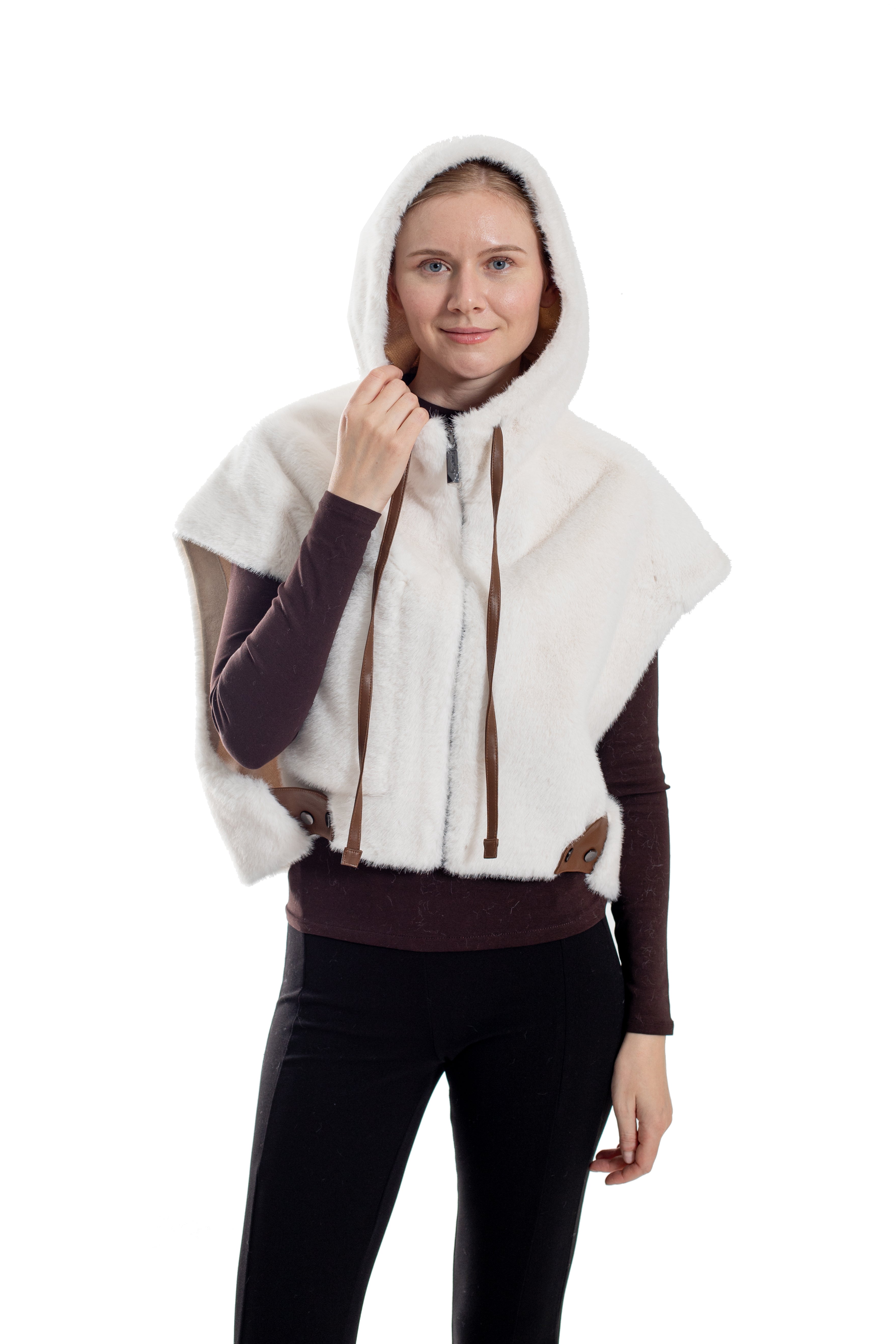Cochem - Faux Mink Hooded Vest