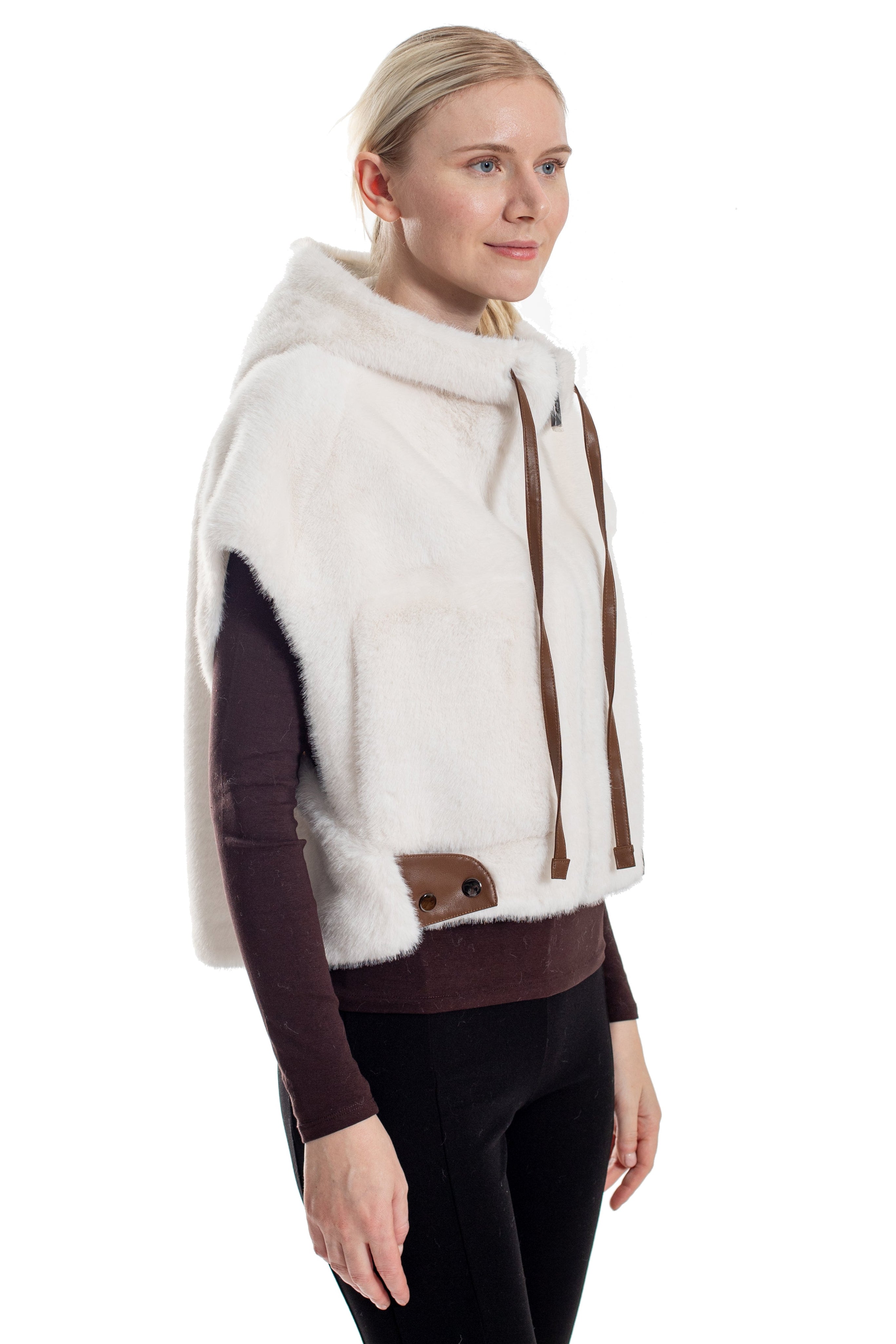 Cochem - Faux Mink Hooded Vest