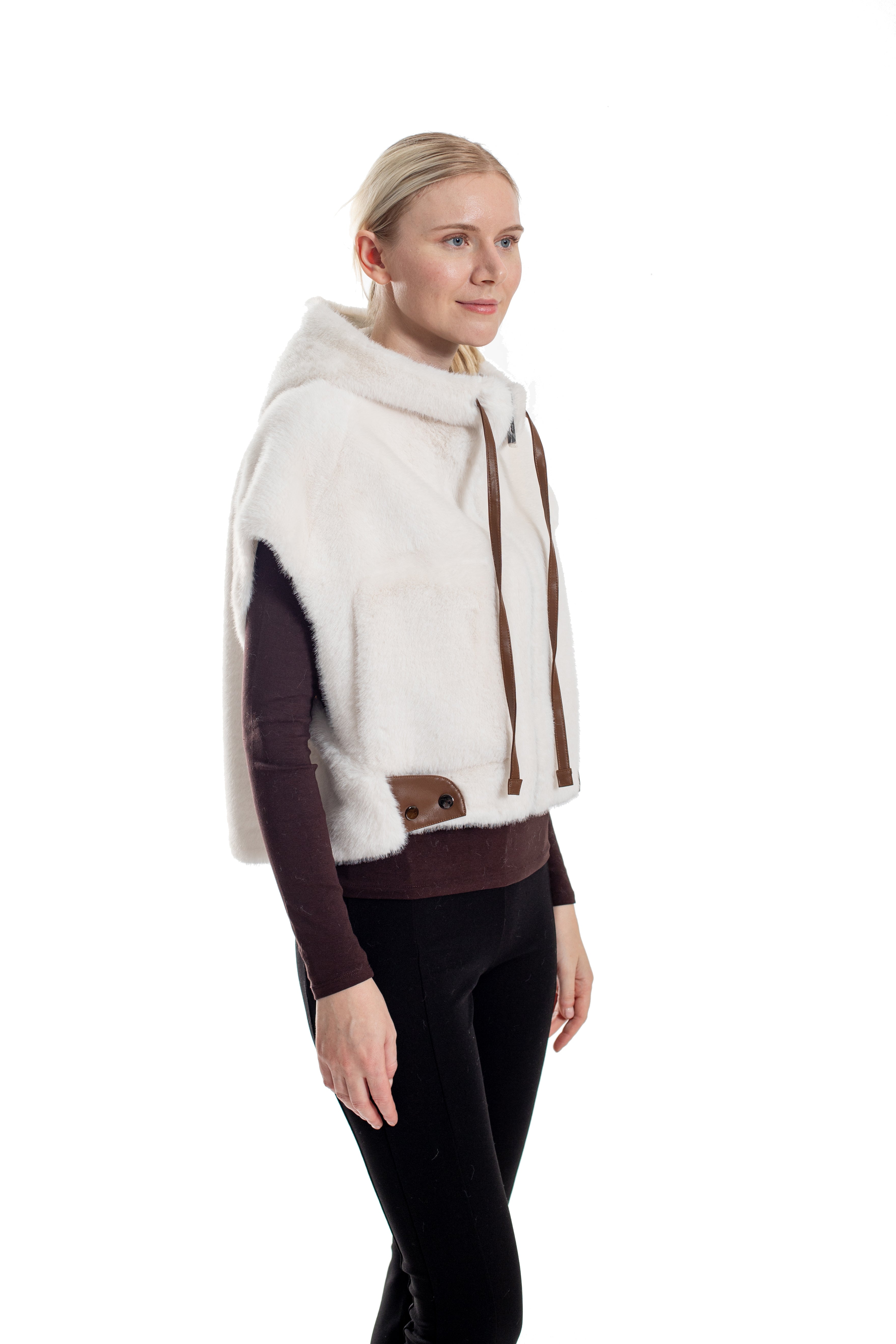 Cochem - Faux Mink Hooded Vest