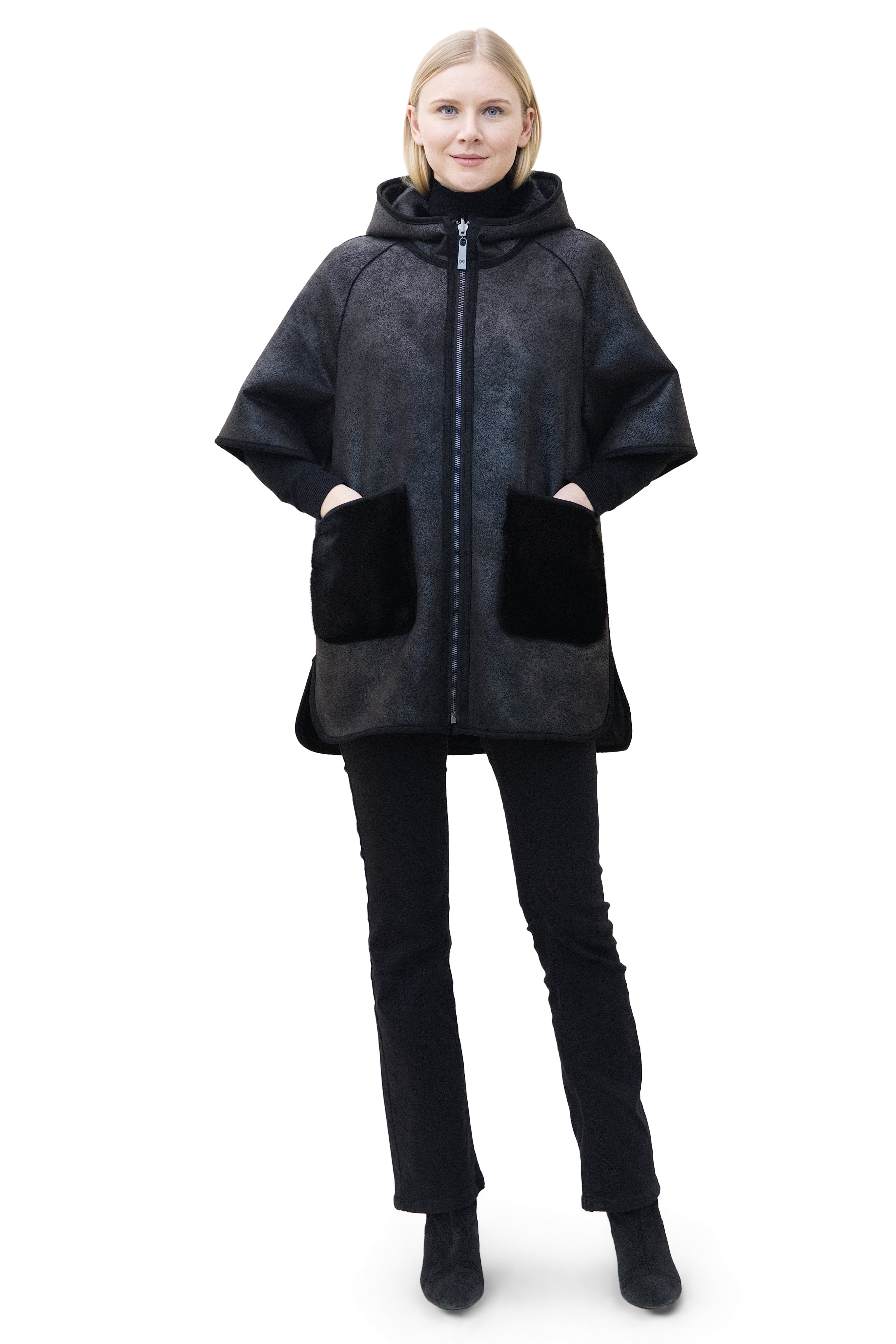 Paros- Reversible Faux Mink Hooded Jacket