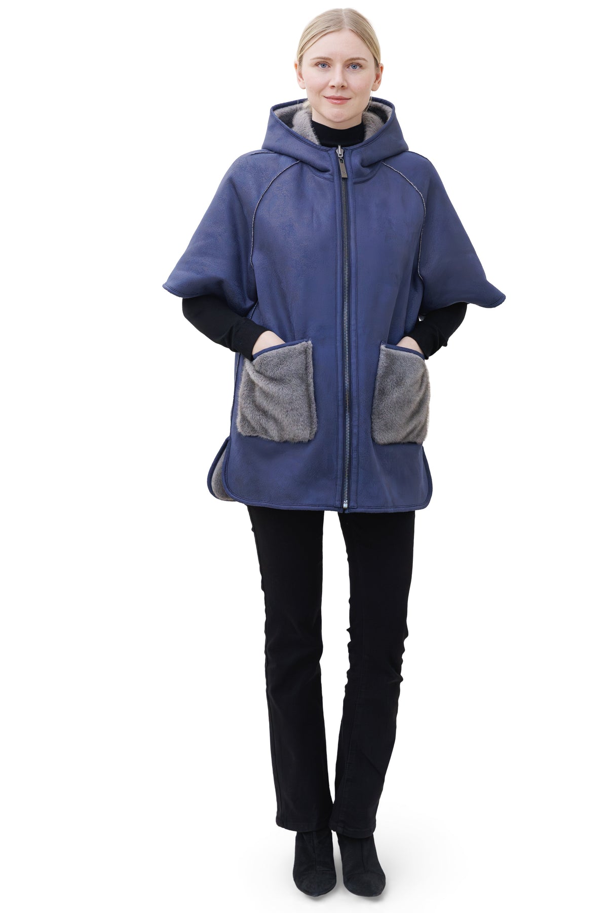 Paros- Reversible Faux Mink Hooded Jacket