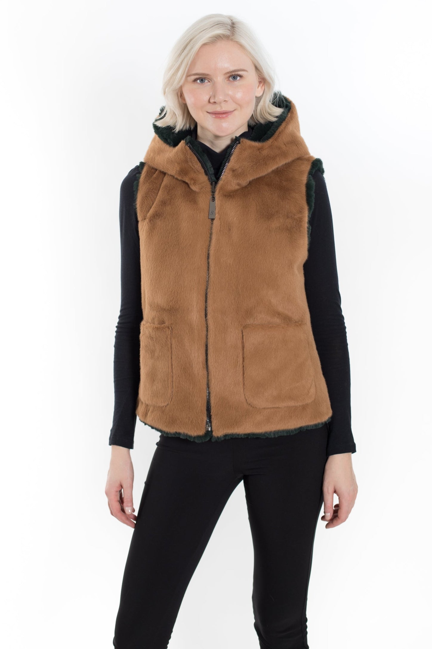 Reversible Plush Faux Fur Vest