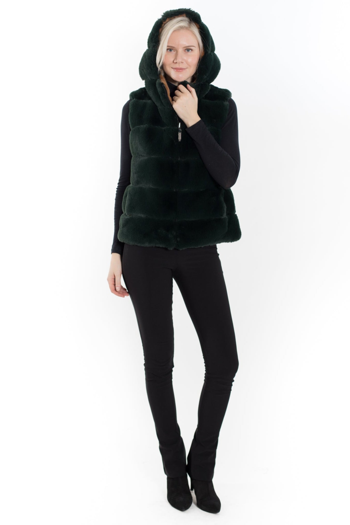 Reversible Plush Faux Fur Vest