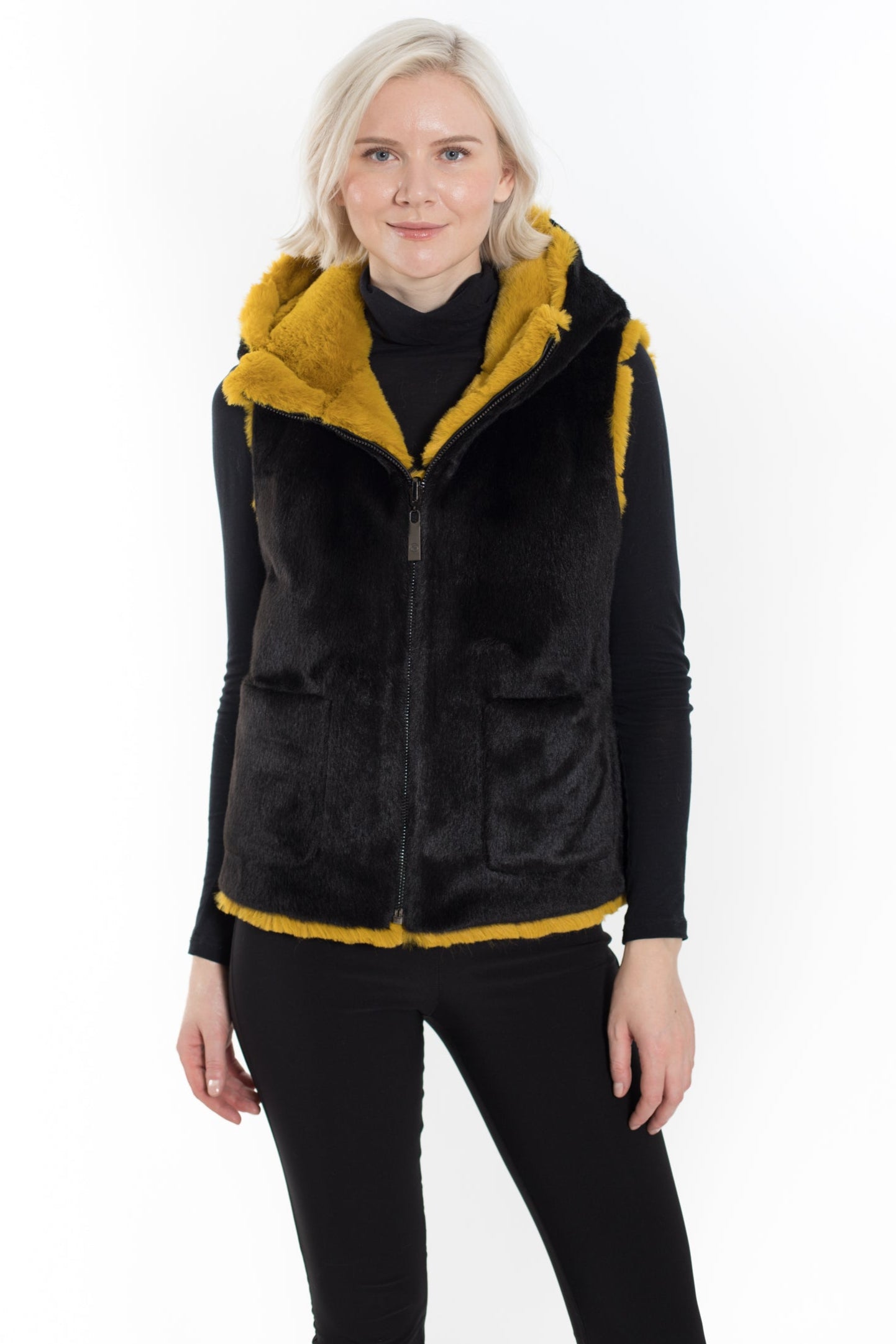 Reversible Plush Faux Fur Vest