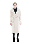 Single Breast Mix Print Wrap Coat