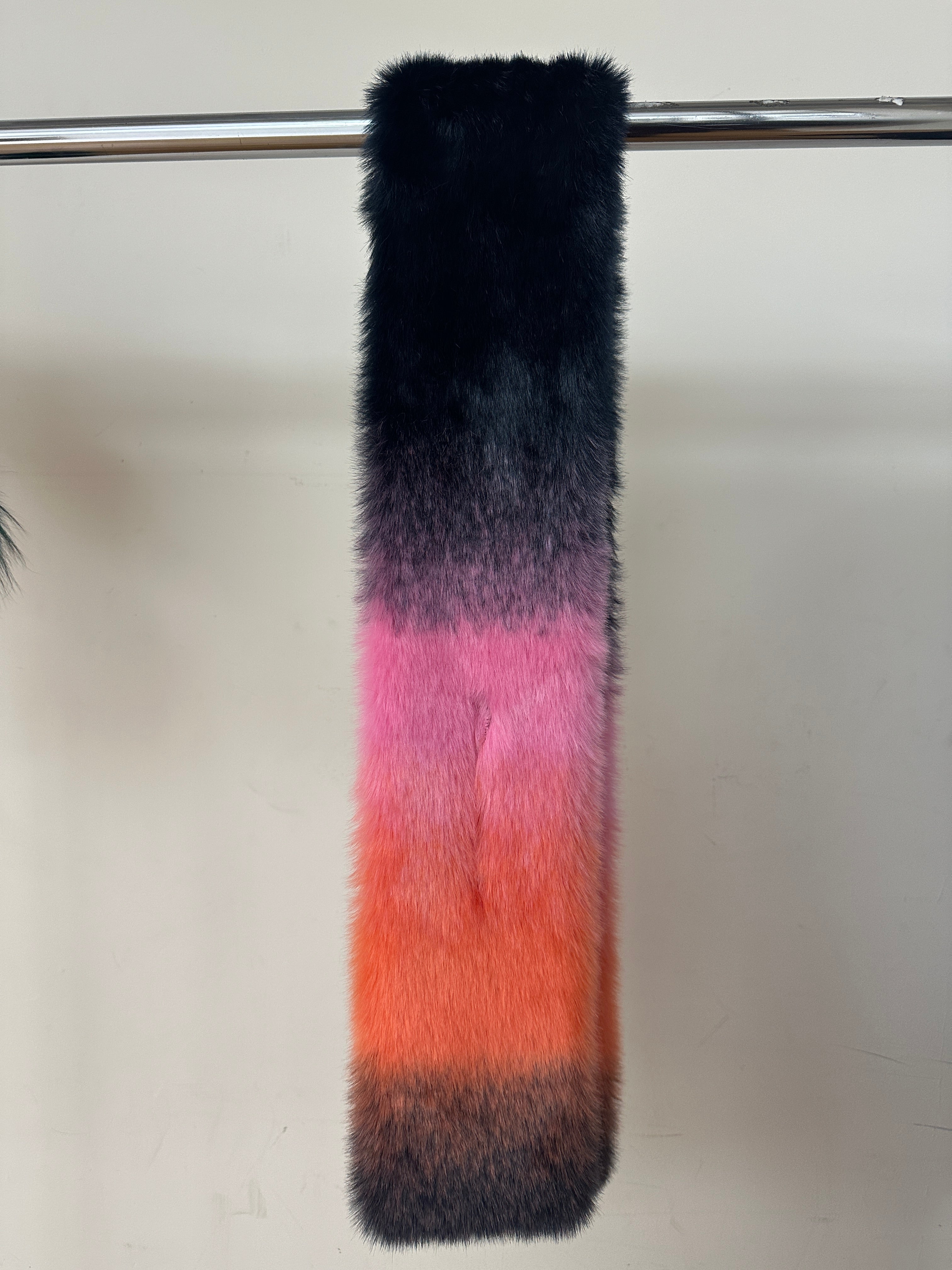 Colorful premium faux fur scarf