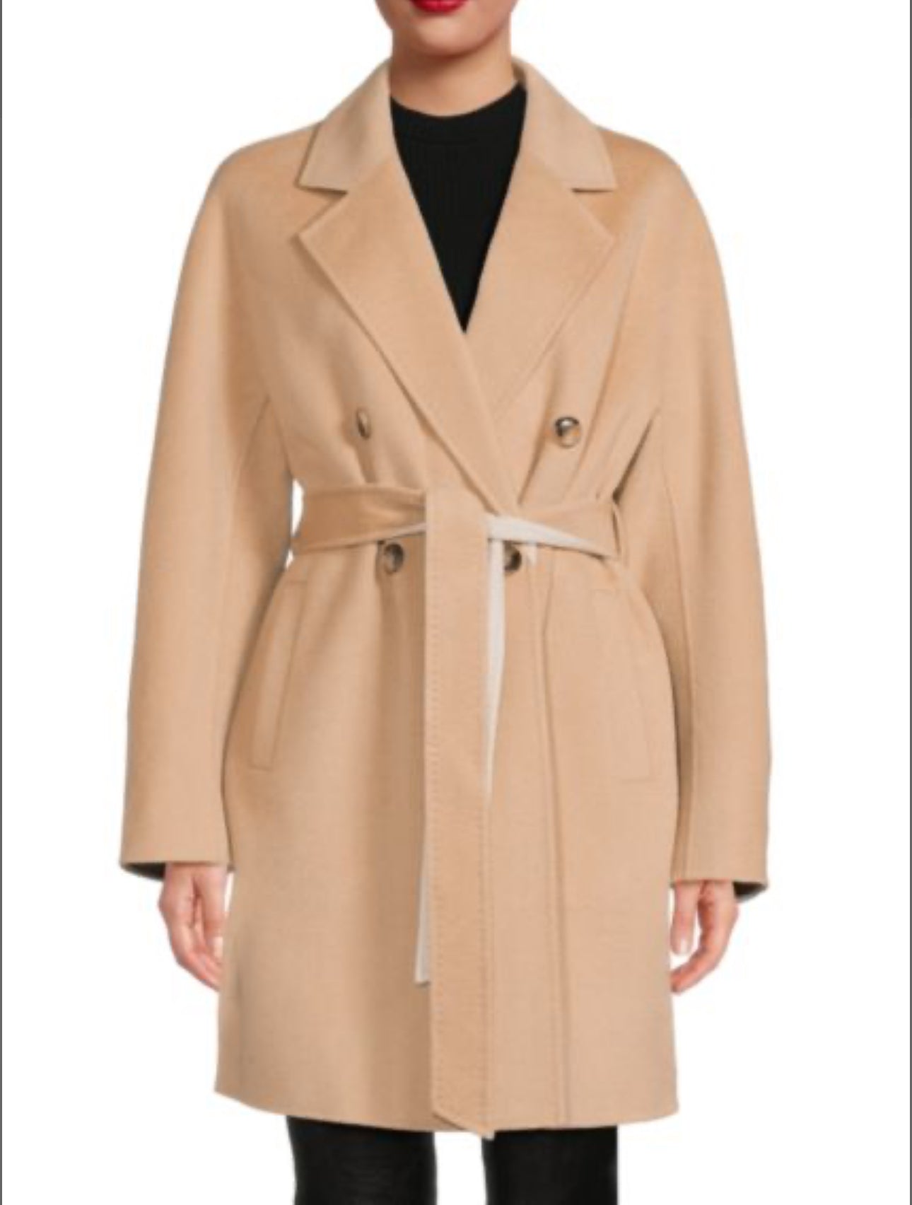 COLMAR - 100% Cashmere Belted Coat