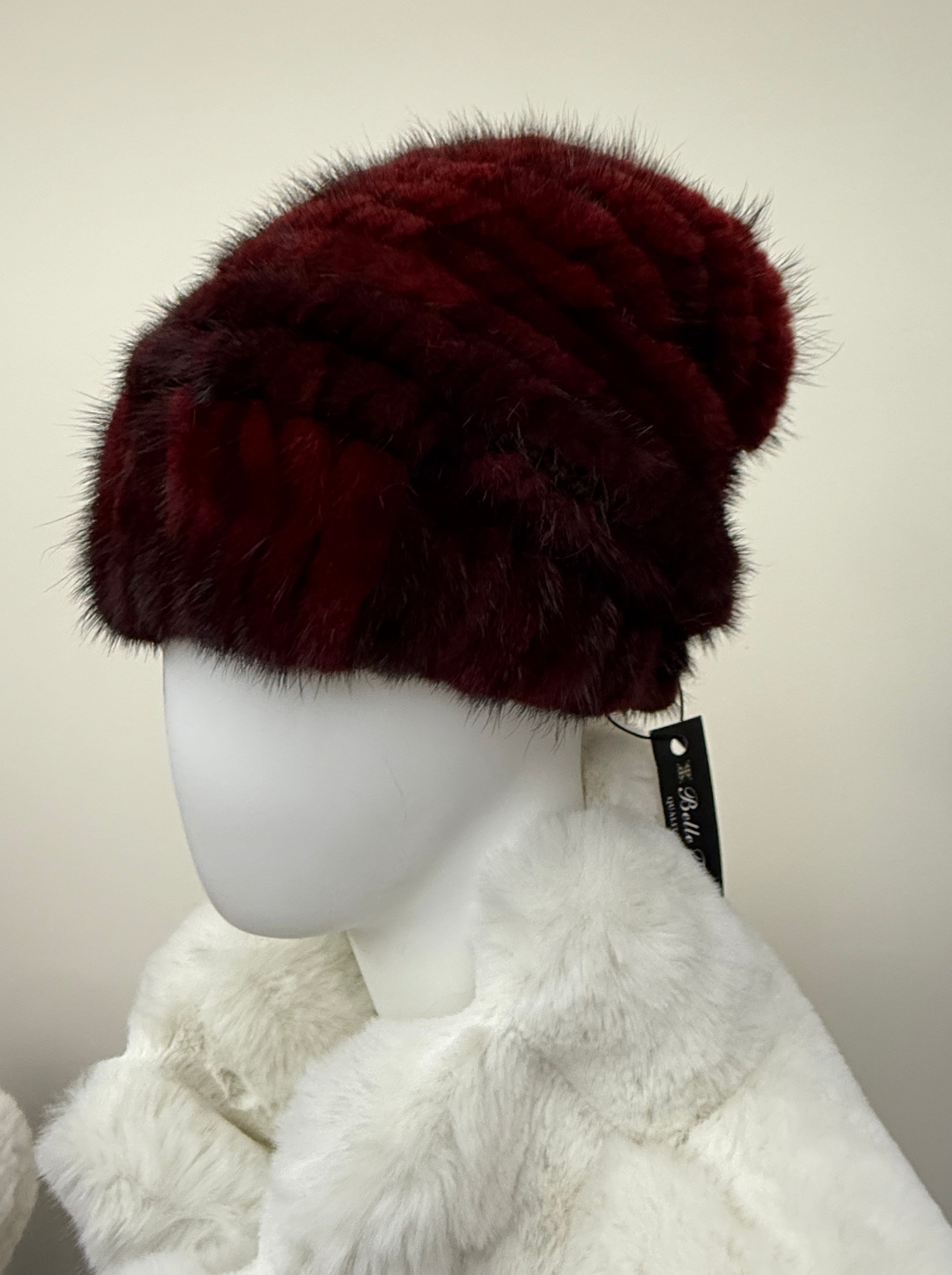 RIDDER - Knitted Mink Beanie with Brim