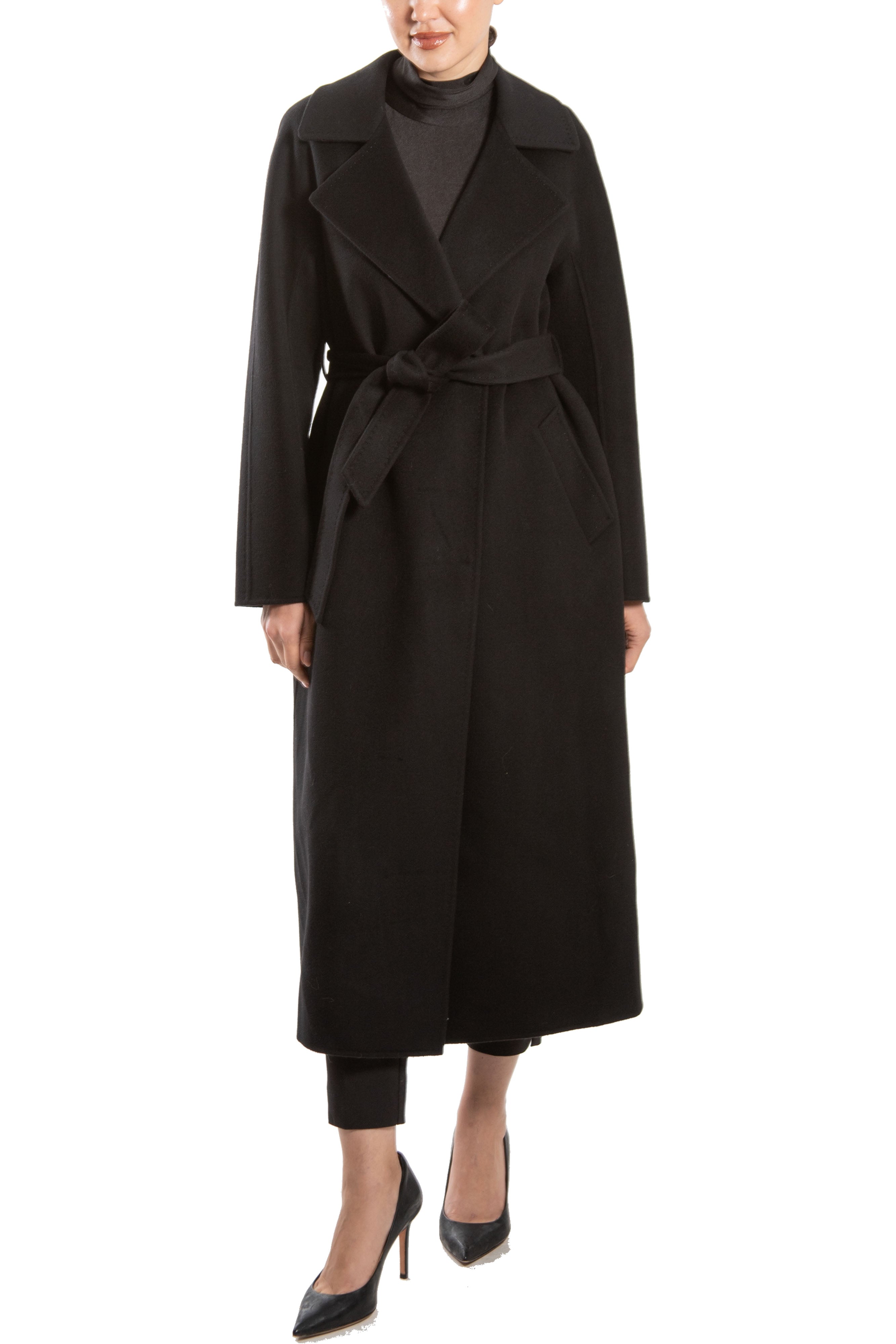 AMBOISE- Cashmere Belted Long Coat