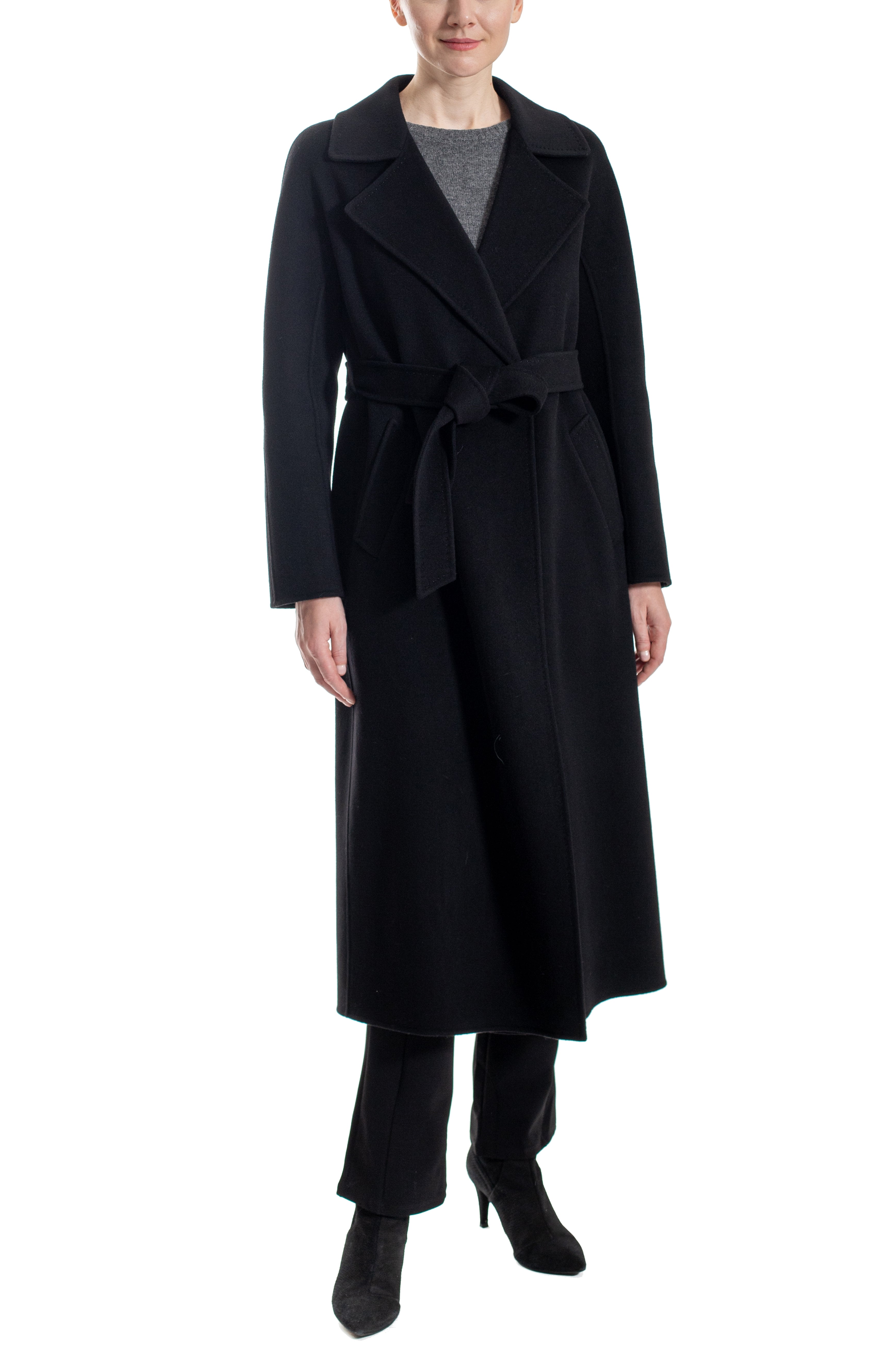 Bruges -Pure Cashmere Belted Long Coat