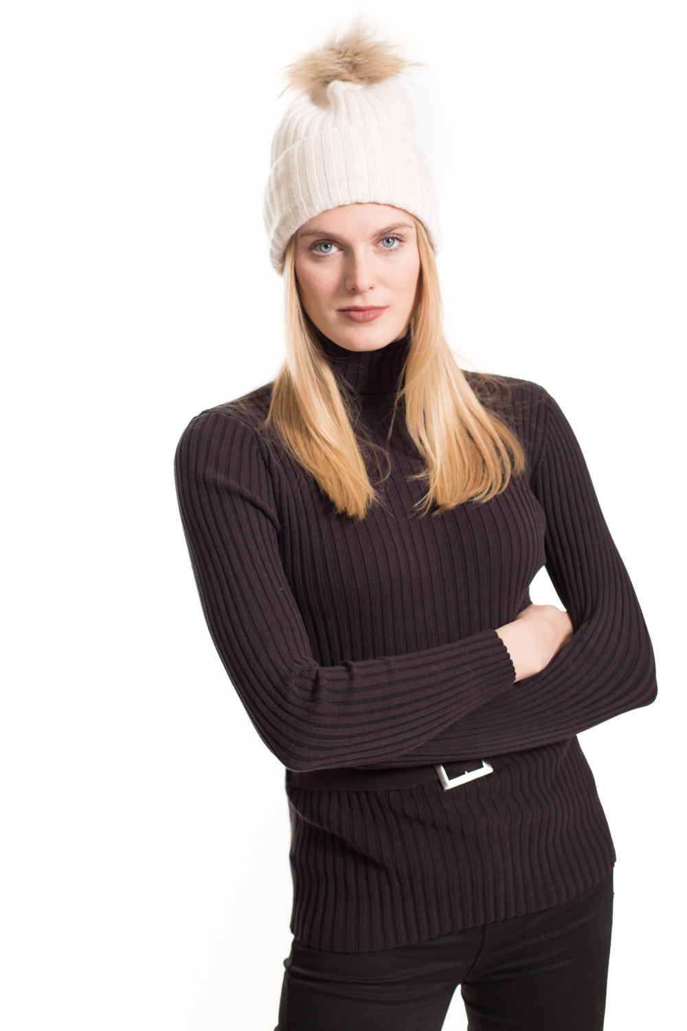Stowe- Cashmere Pom-Pom Beanie
