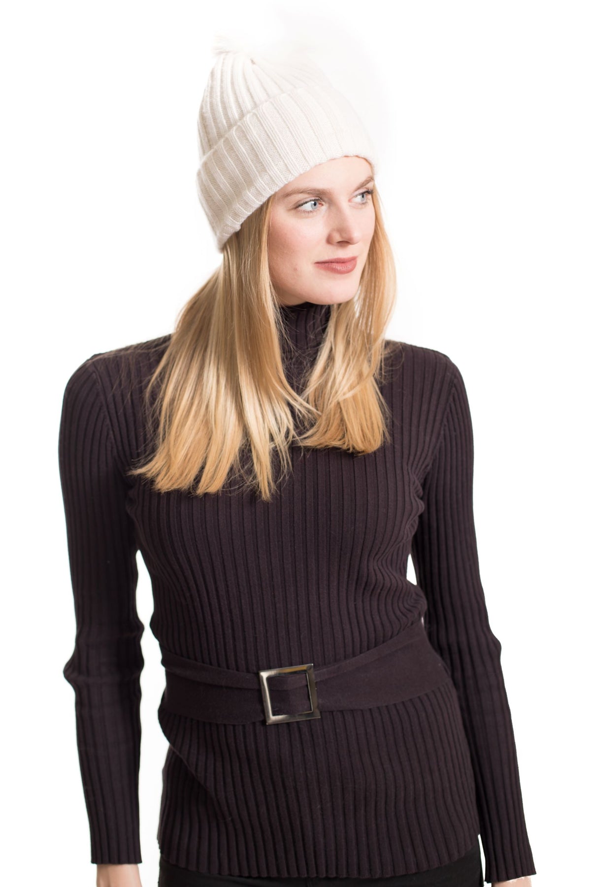 Stowe- Cashmere Pom-Pom Beanie