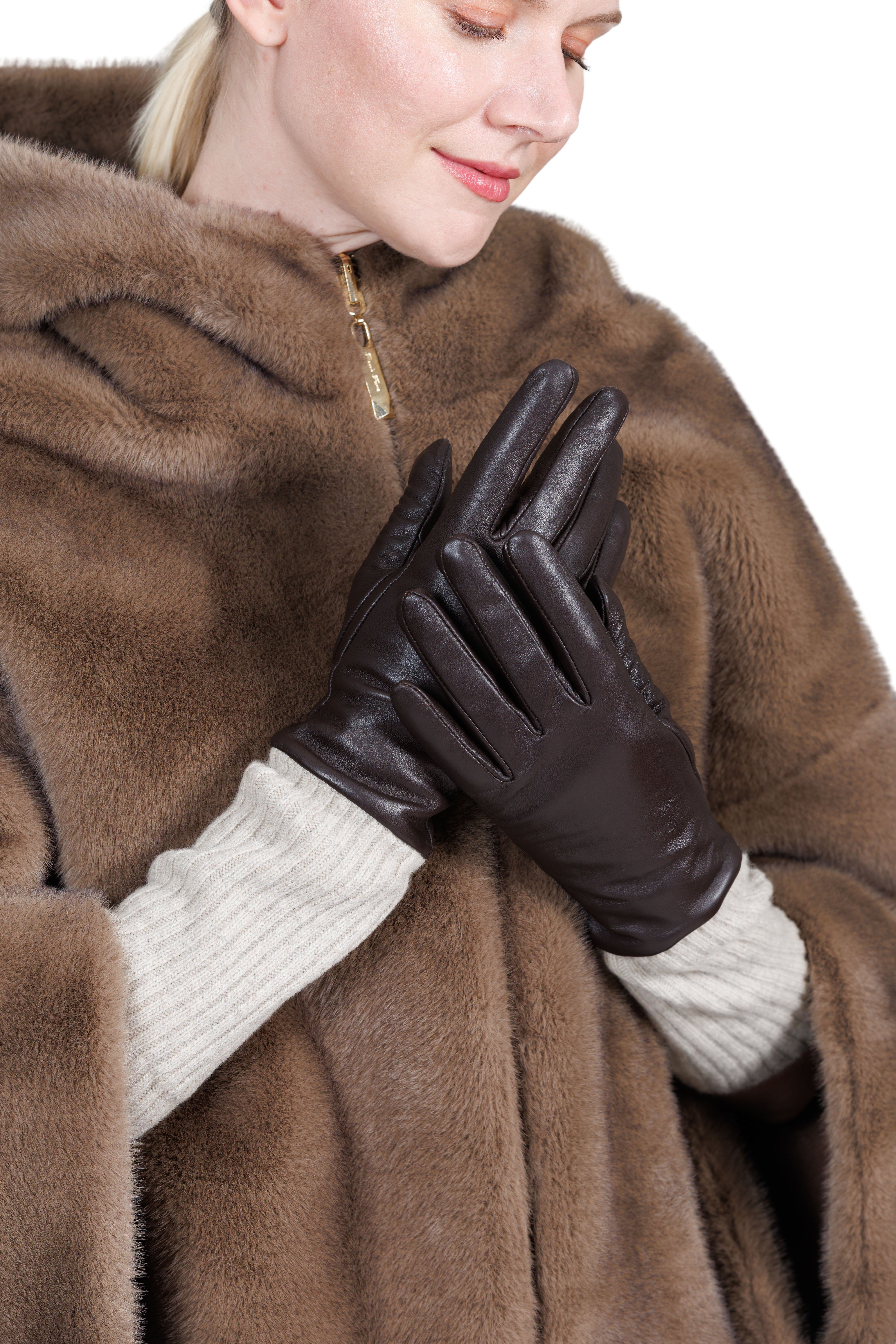 Amherst - Convertible Leather & Wool Gloves