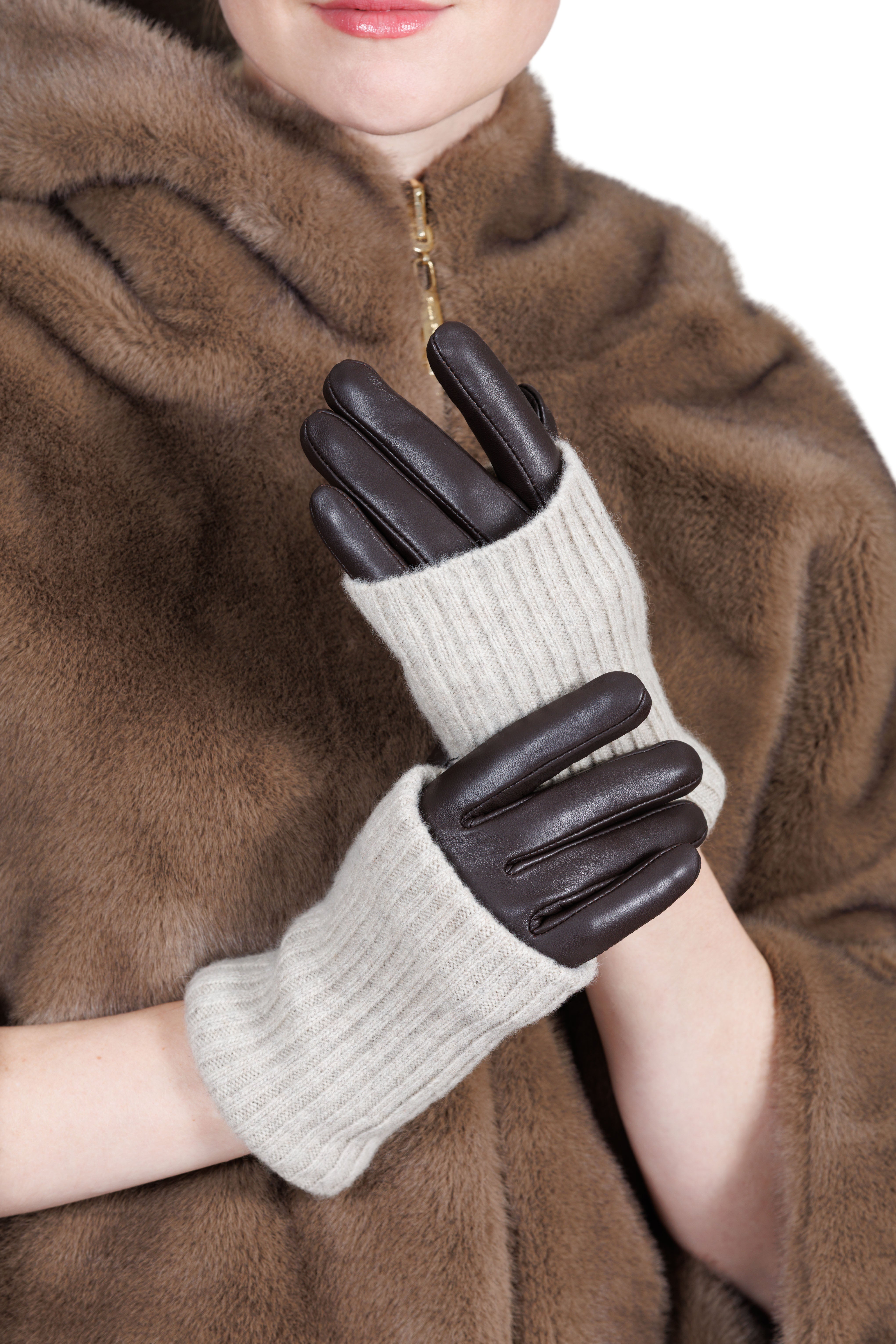Amherst - Convertible Leather & Wool Gloves