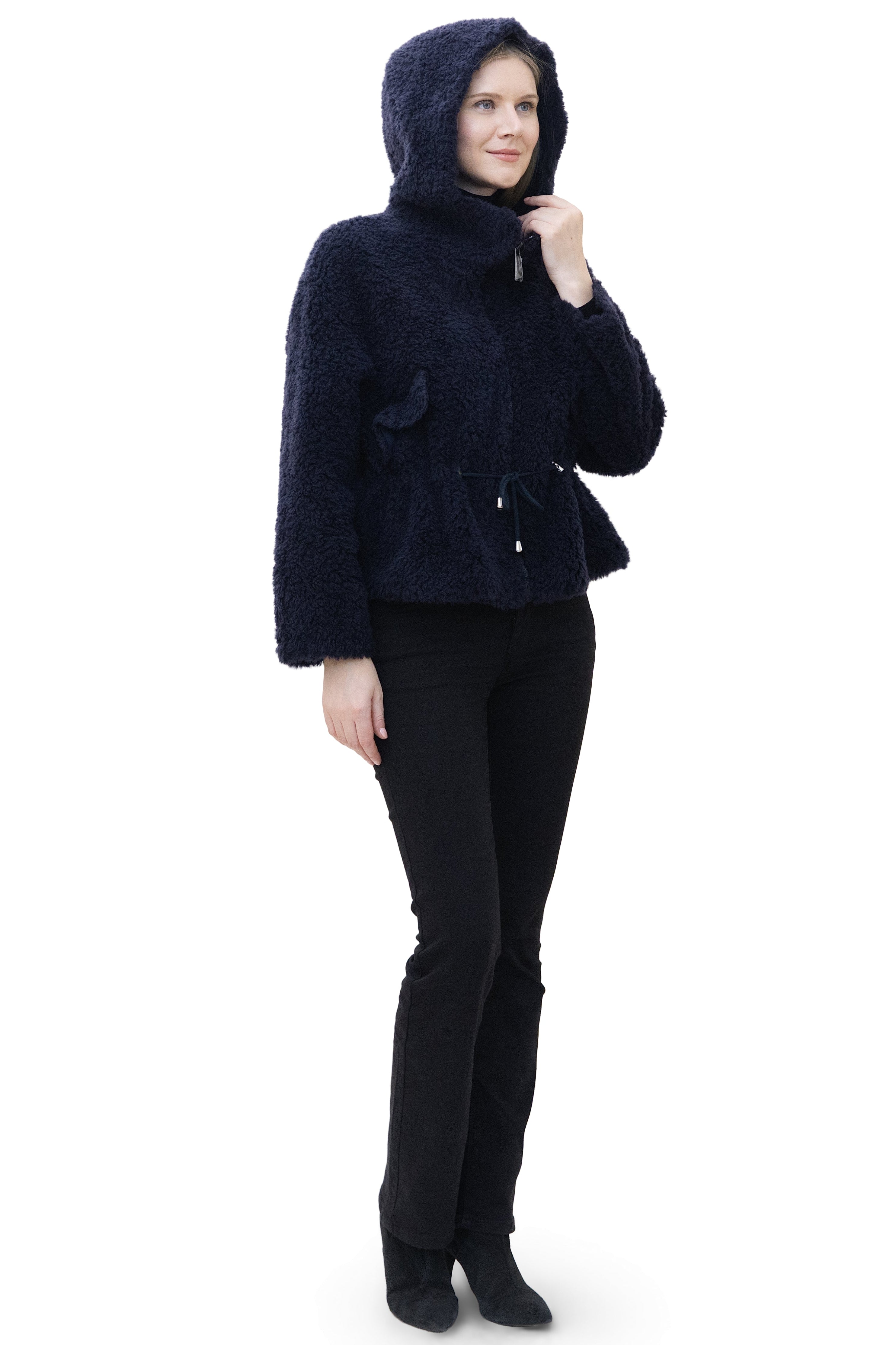Nantucket- shearling hooded jacket