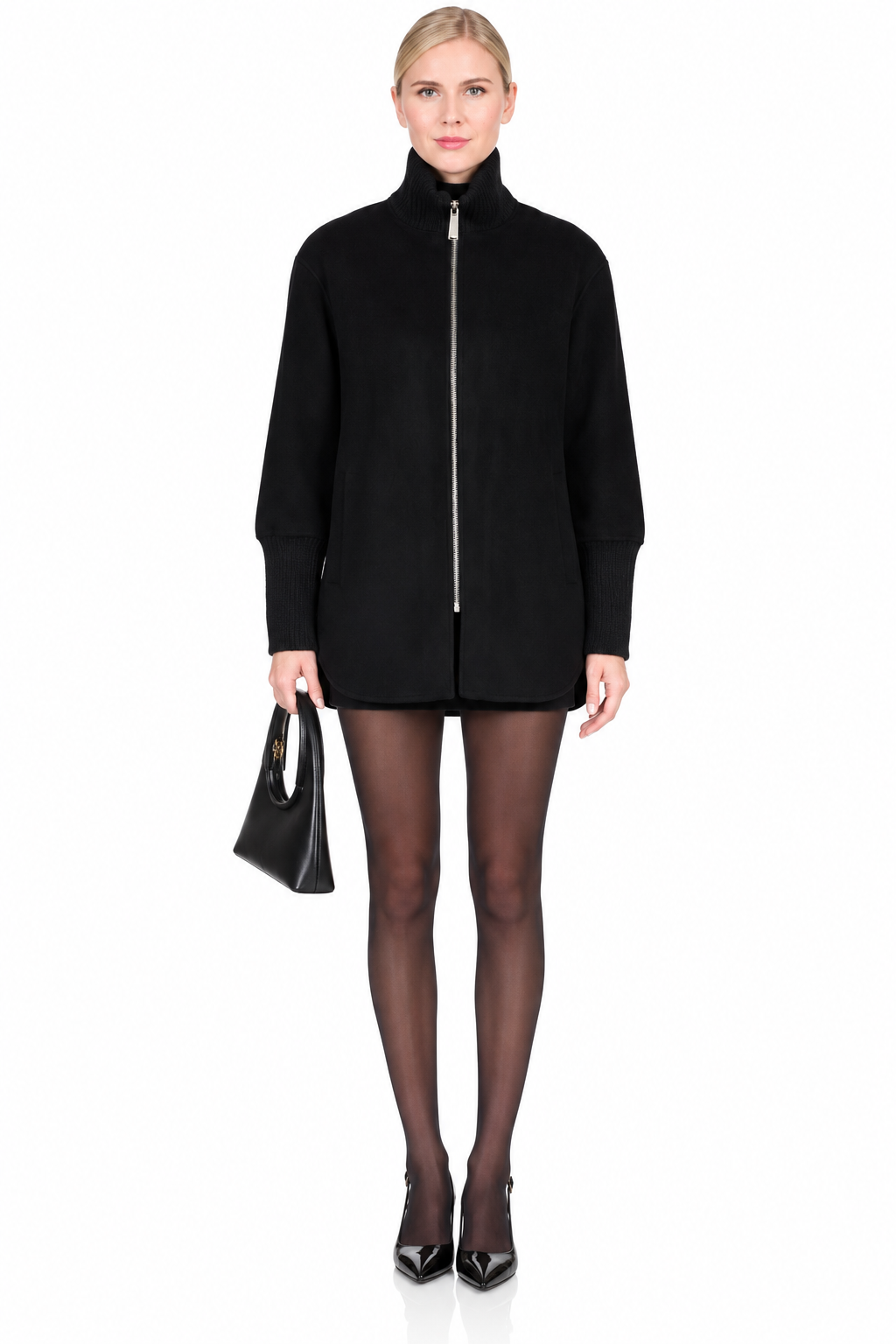 Safiya- Cashmere Blend Jacket with Faux Fur Lining