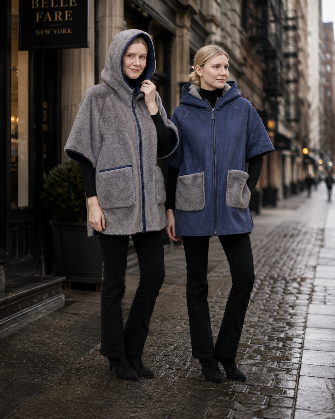 Paros- Reversible Faux Mink Hooded Jacket