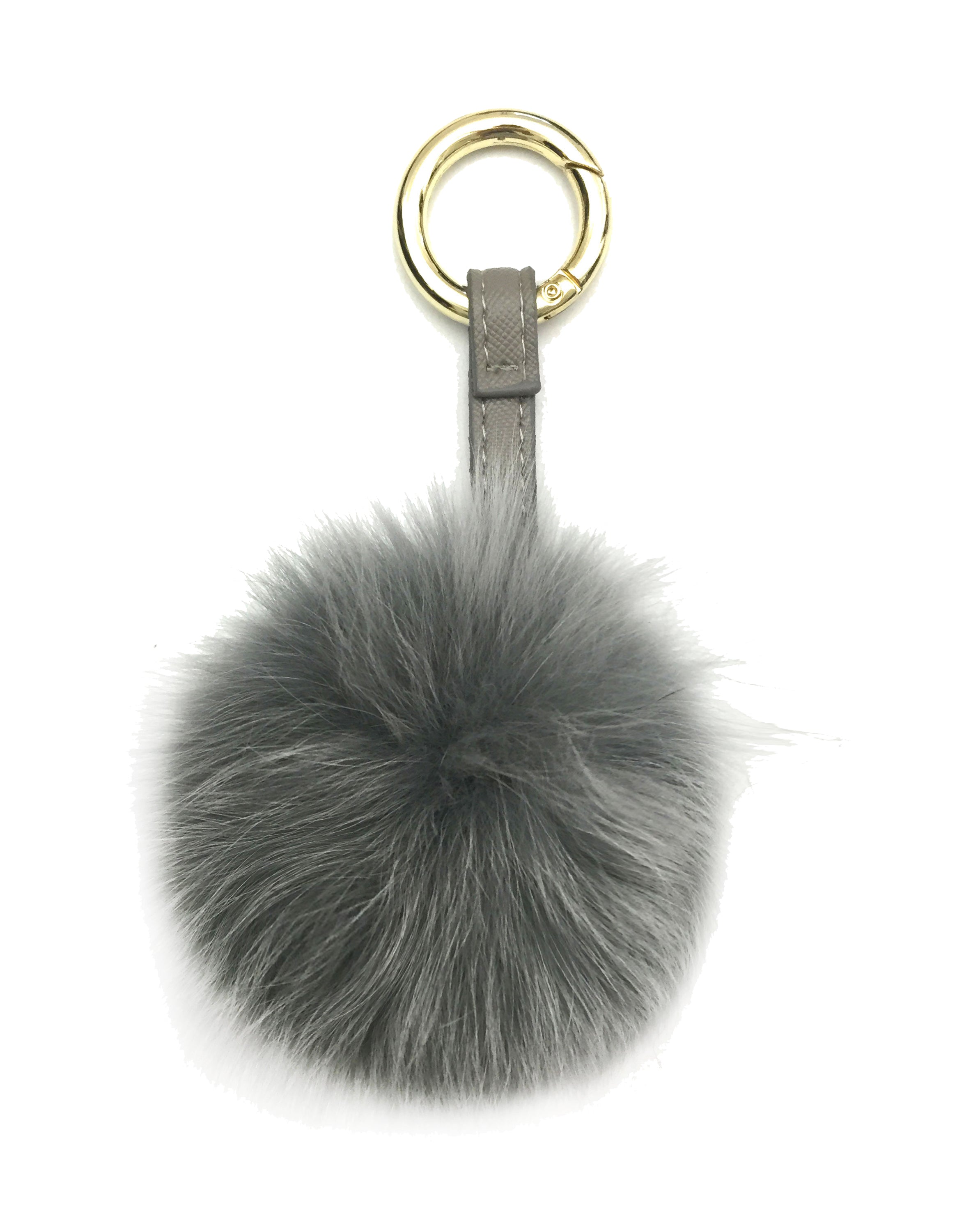 KATIE - Fox Fur Pom Pom