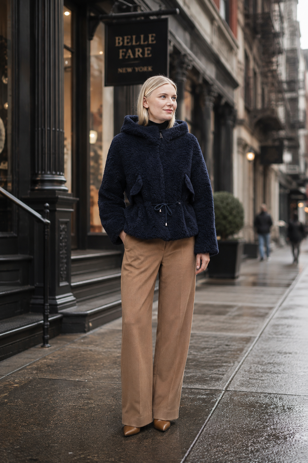 Nantucket- shearling hooded jacket
