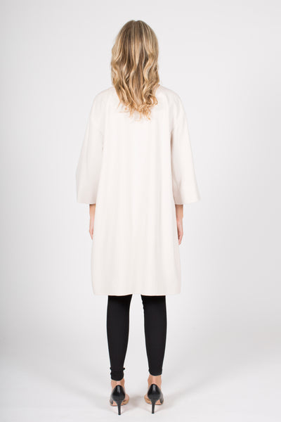 Wool Coat with Asymmetrical Closure