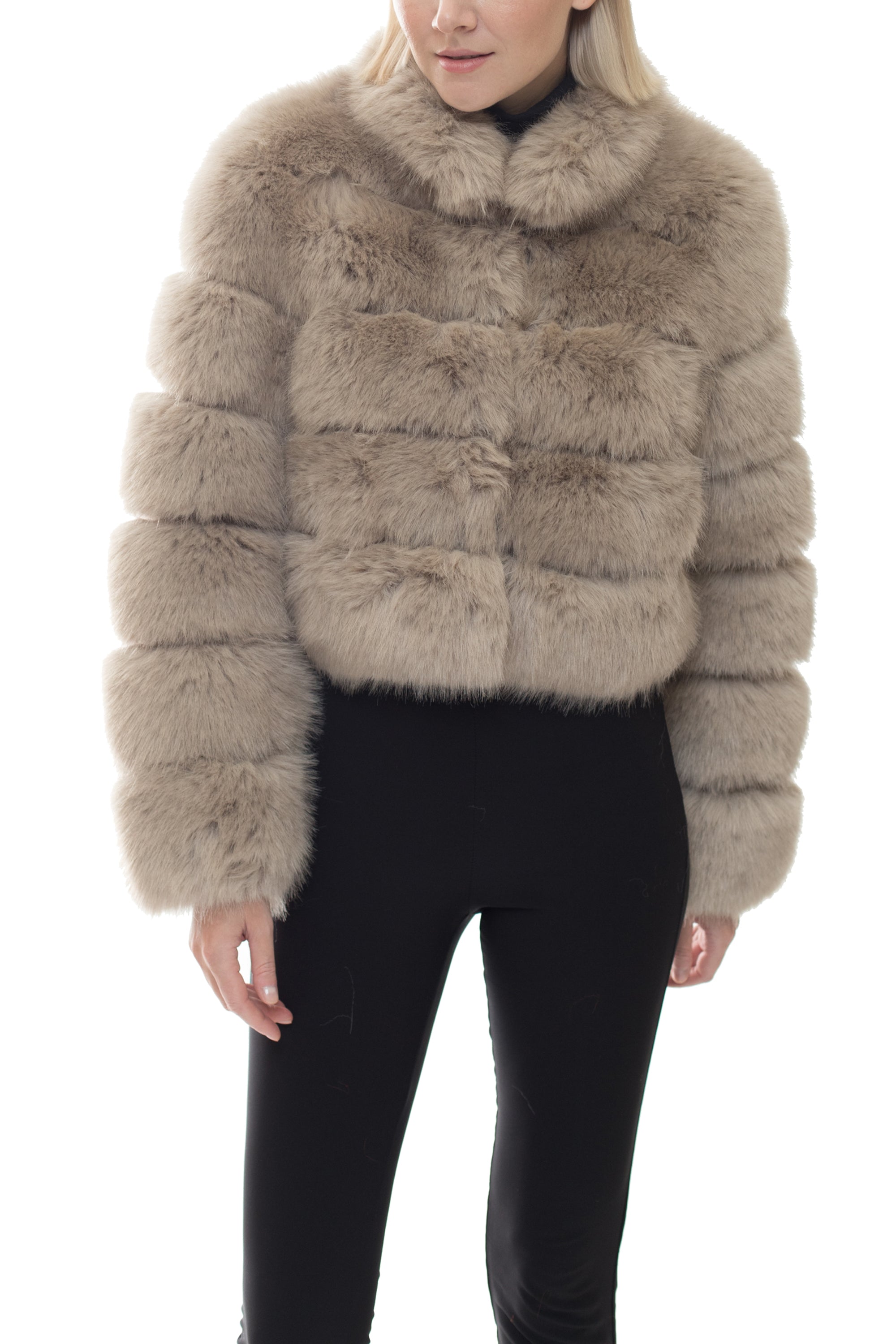 DEMAREST - Cropped Faux Fur Coat