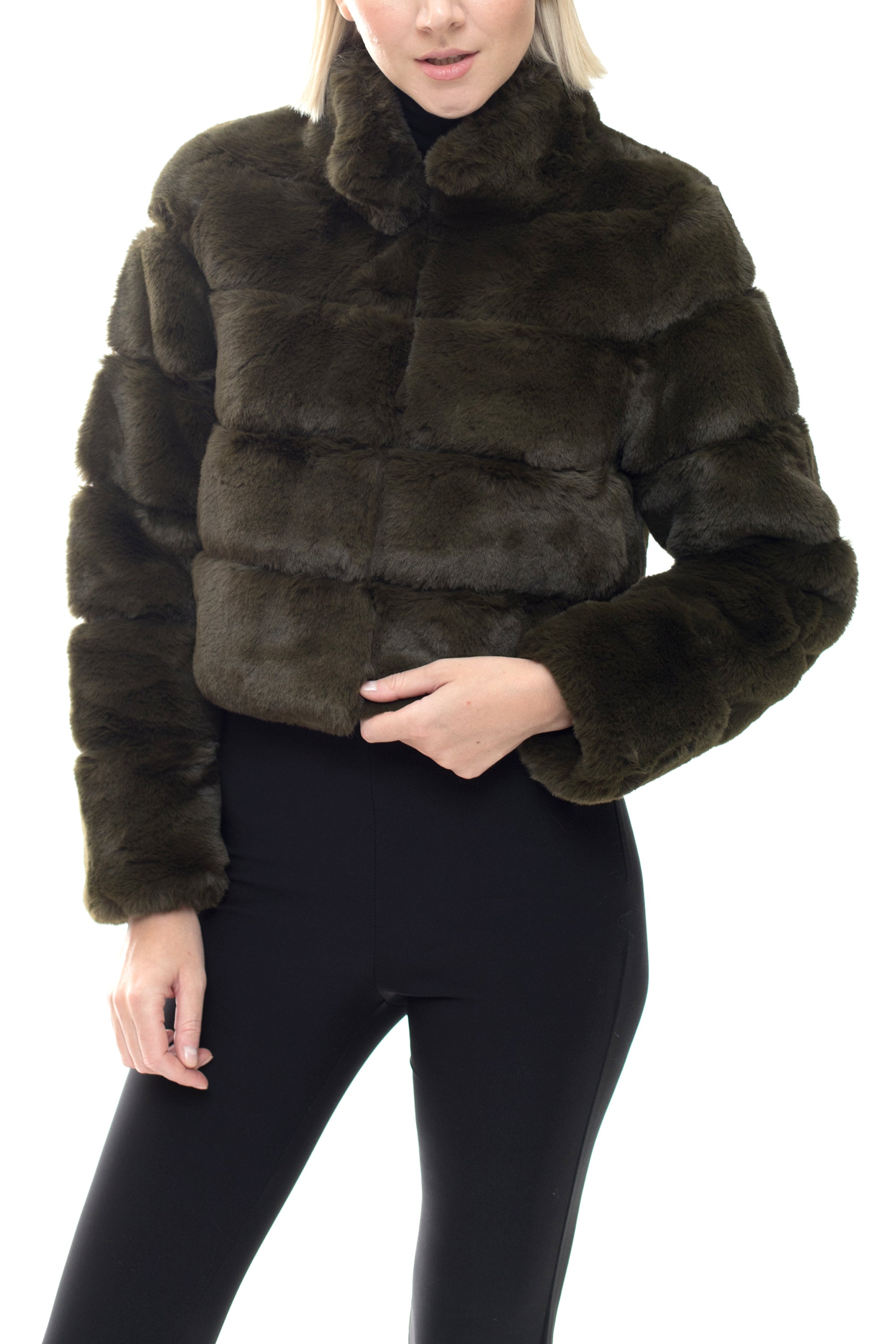 DEVON - Cropped Fur Jacket