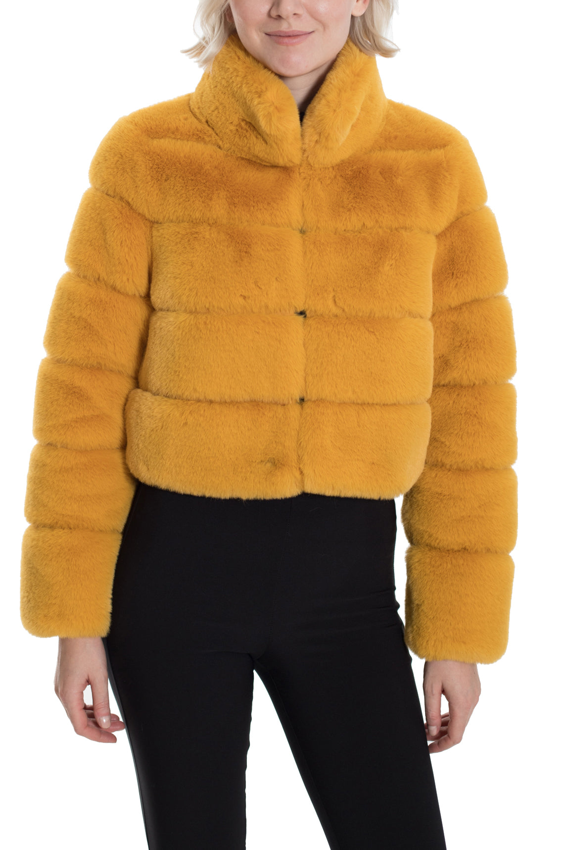 DEVON - Cropped Fur Jacket