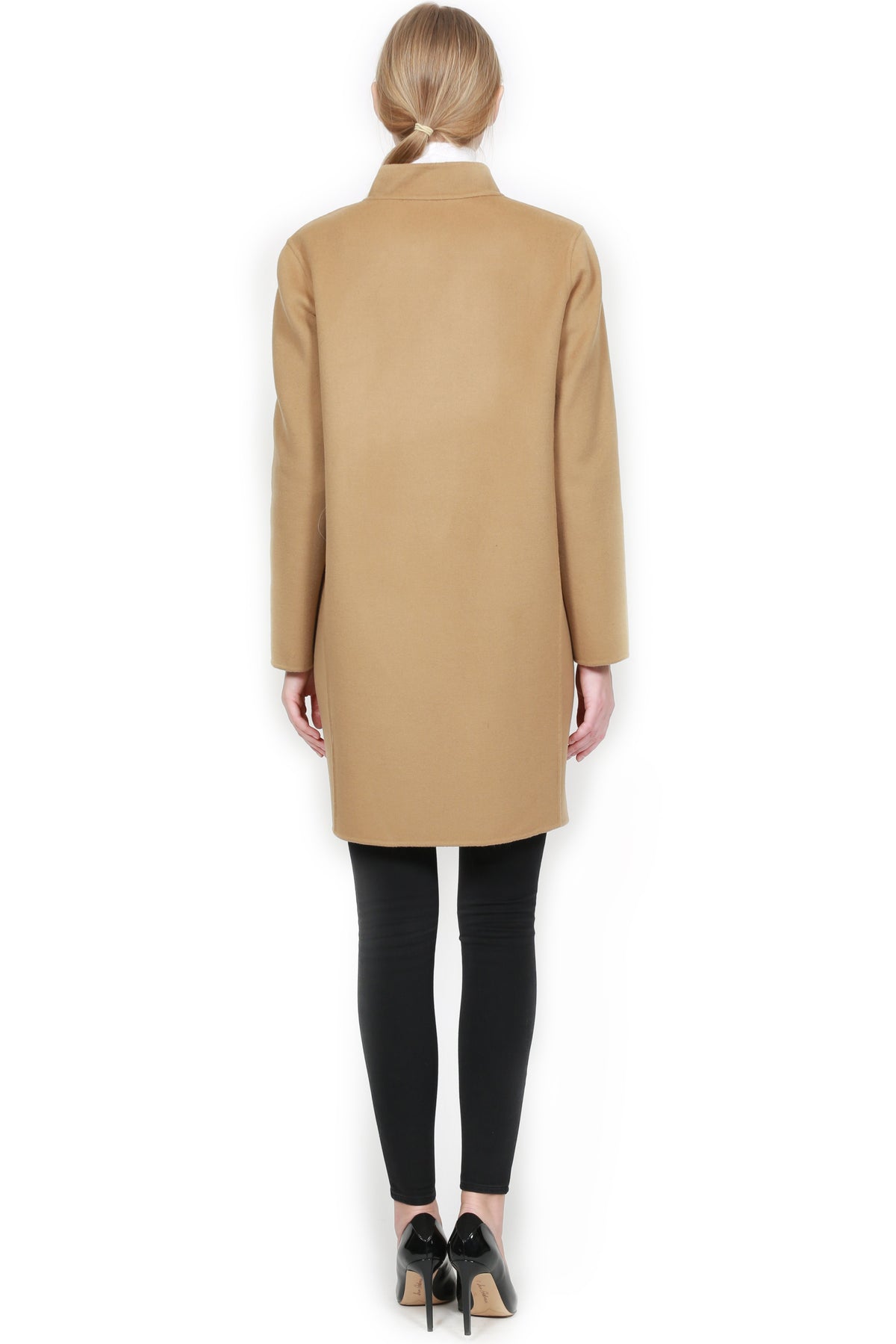 Lightweight Cashmere Coat with Detachable Fox Vest