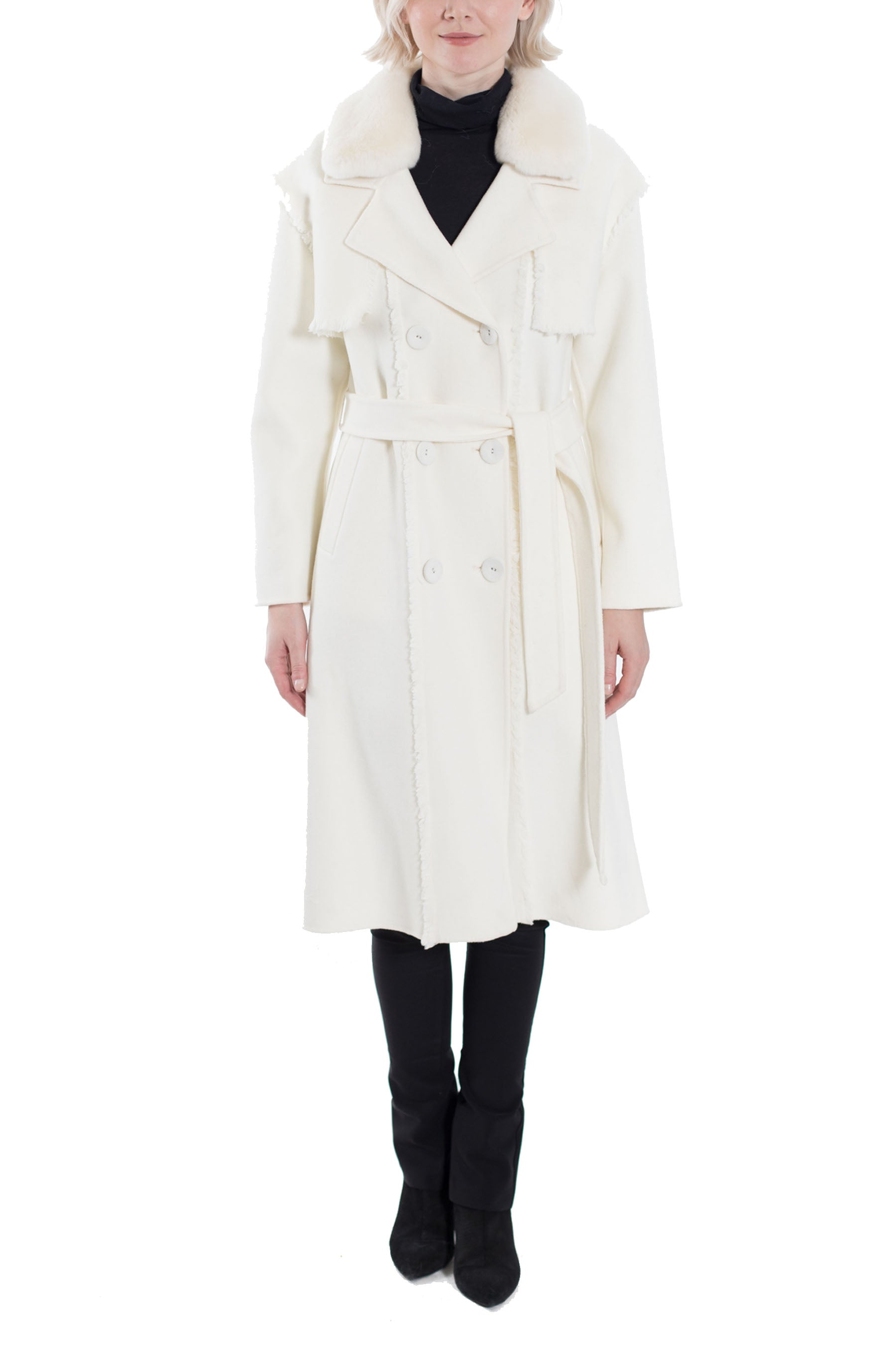 THE MONTVALE - Wool coat with faux fur trim collar