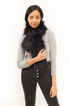 Knitted Silver Fox Pull Through Scarf