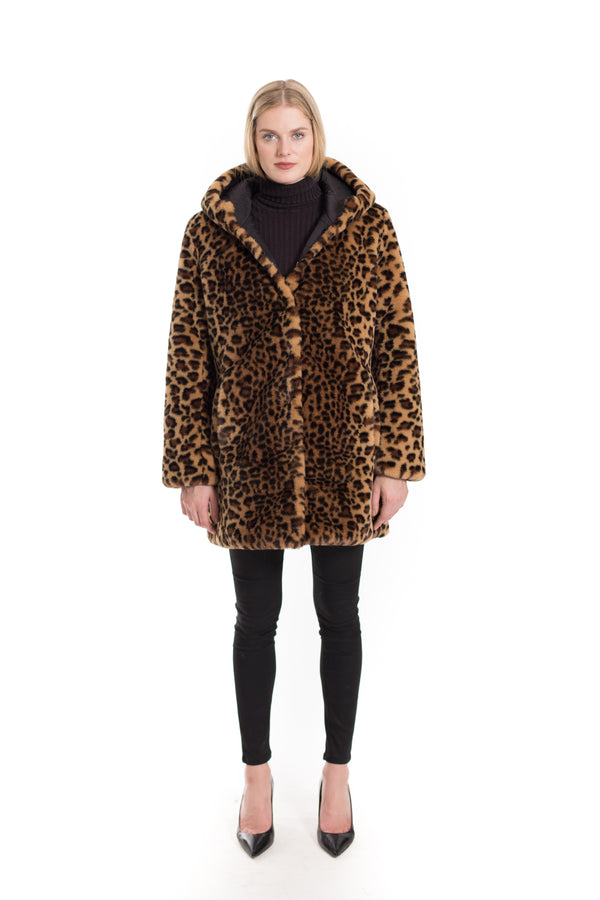 Kensie reversible store faux fur coat