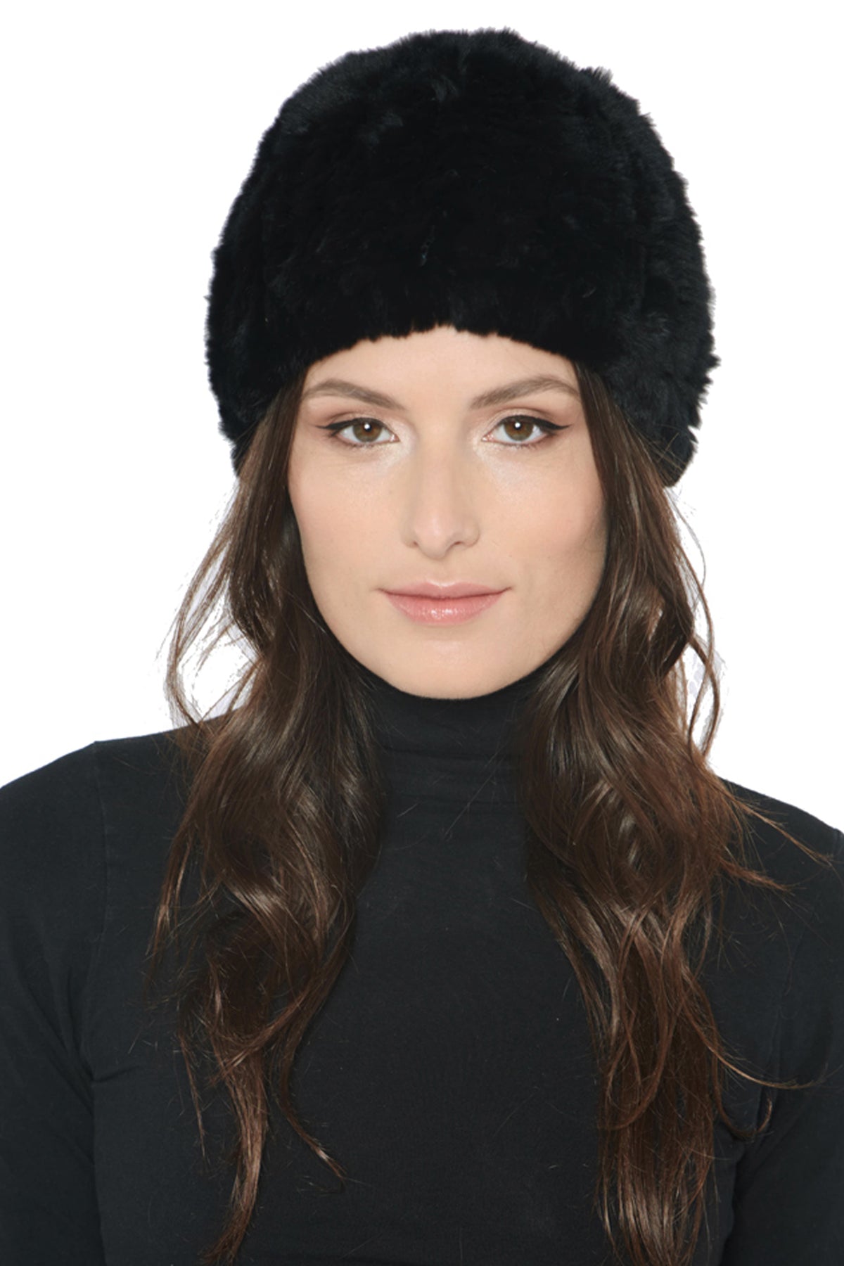 Belle Fare Stade Beanie Rex Rabbit Fur Set copper brown NWT Women main image 3