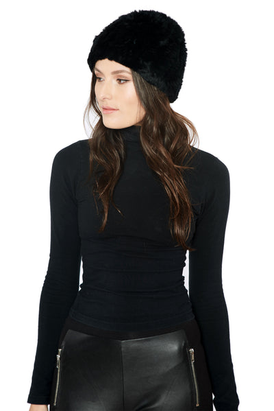 [Special] Neck Warmer and Beanie Hat - Black