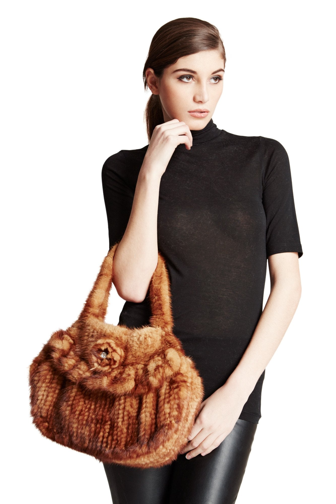 WERBEN - Knitted Mink Shoulder Bag