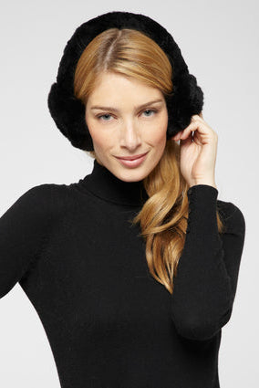 TORVA - Rex Rabbit Earmuffs with Shearling Covered Band
