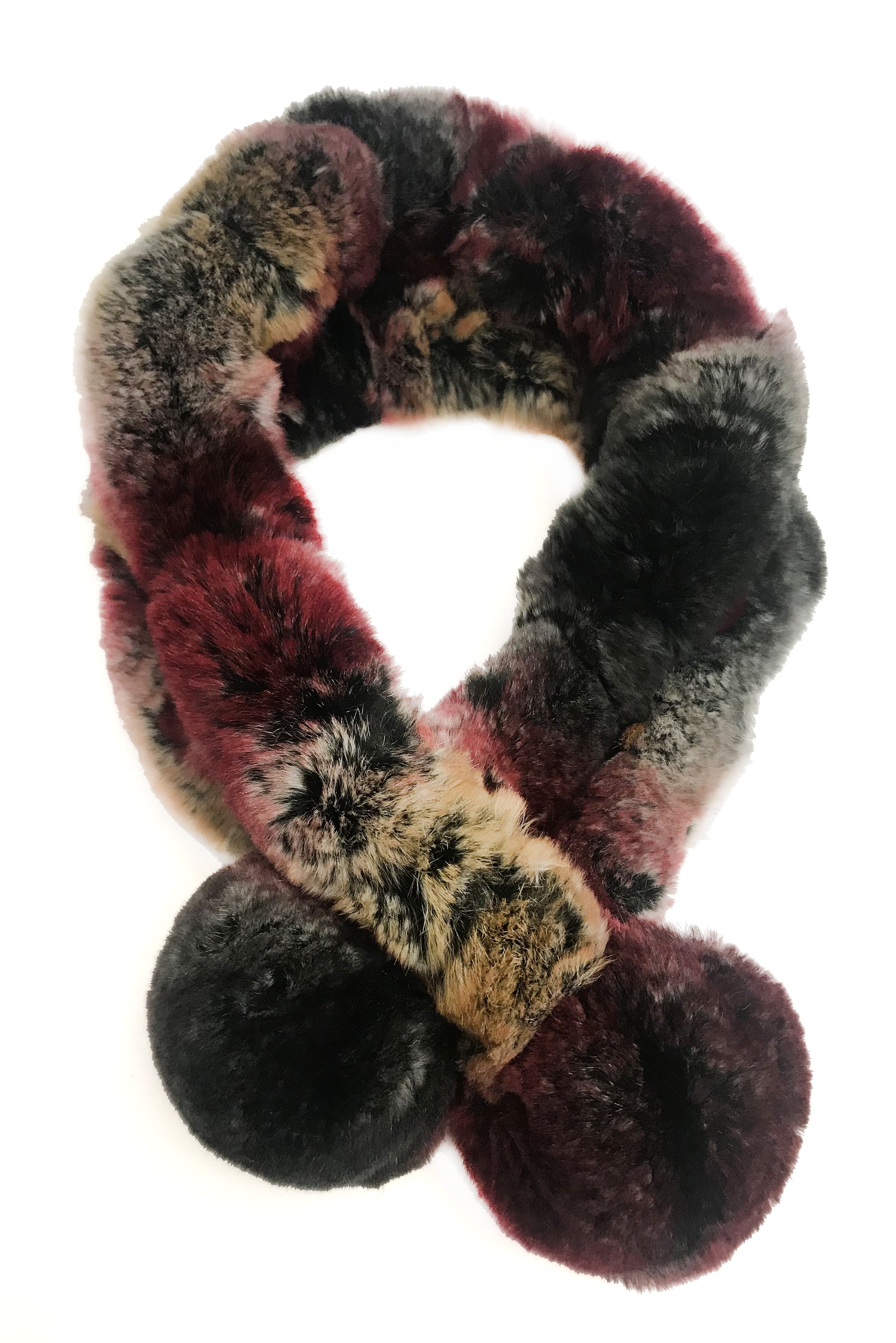 Rex Rabbit Fur Cowl Neck Circular Stretch Scarf – The Real Fur Deal
