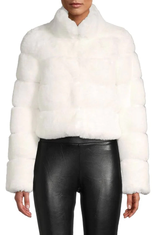 DEVON - Cropped Fur Jacket