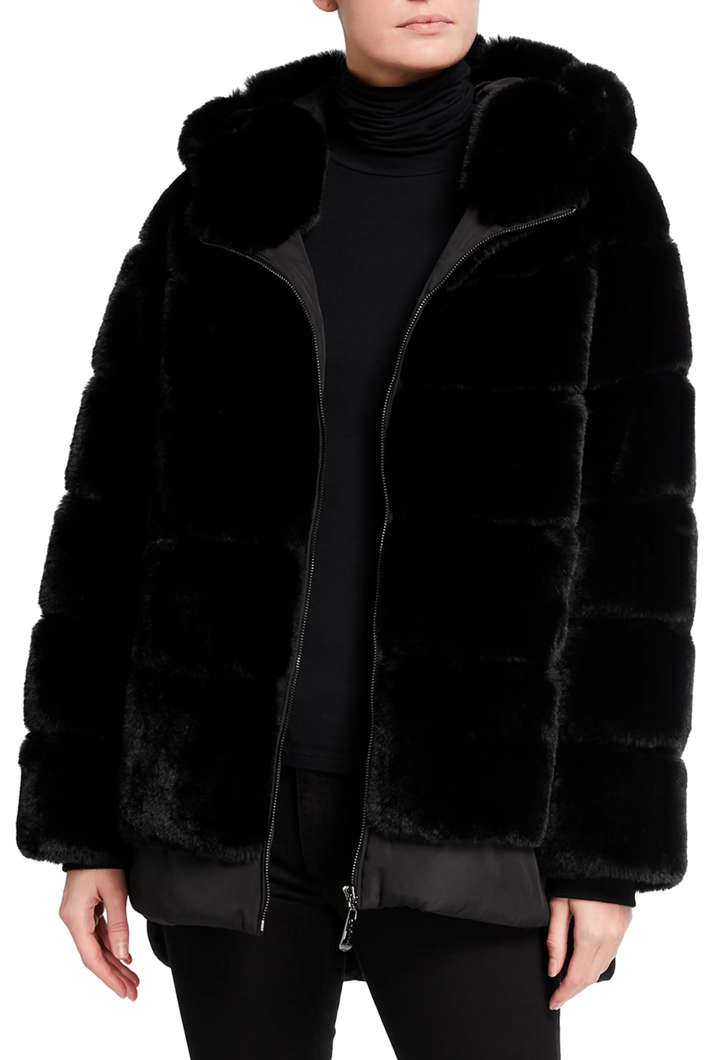 KALTAG - Faux Fur Hooded Coat