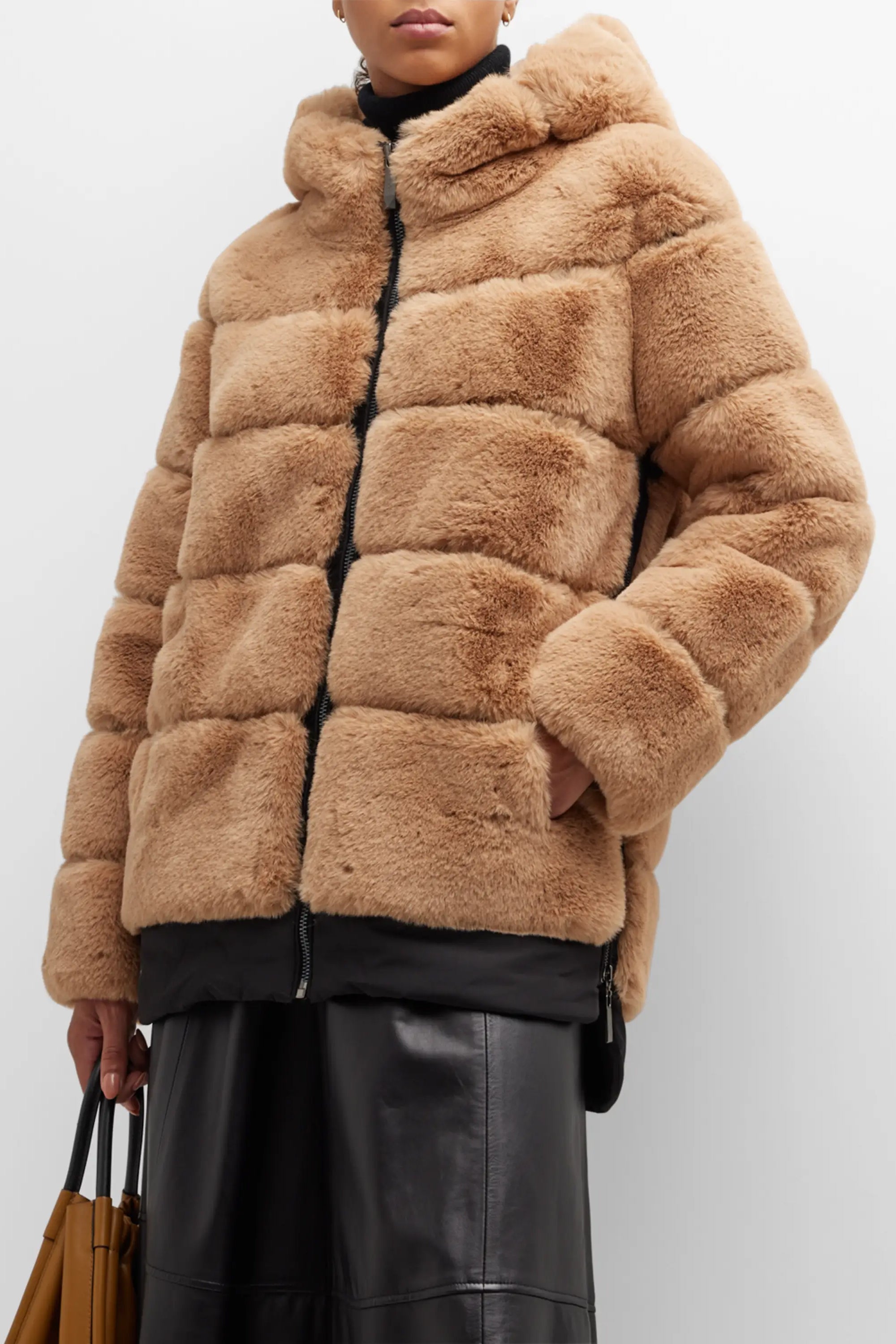 KALTAG - Faux Fur Hooded Coat