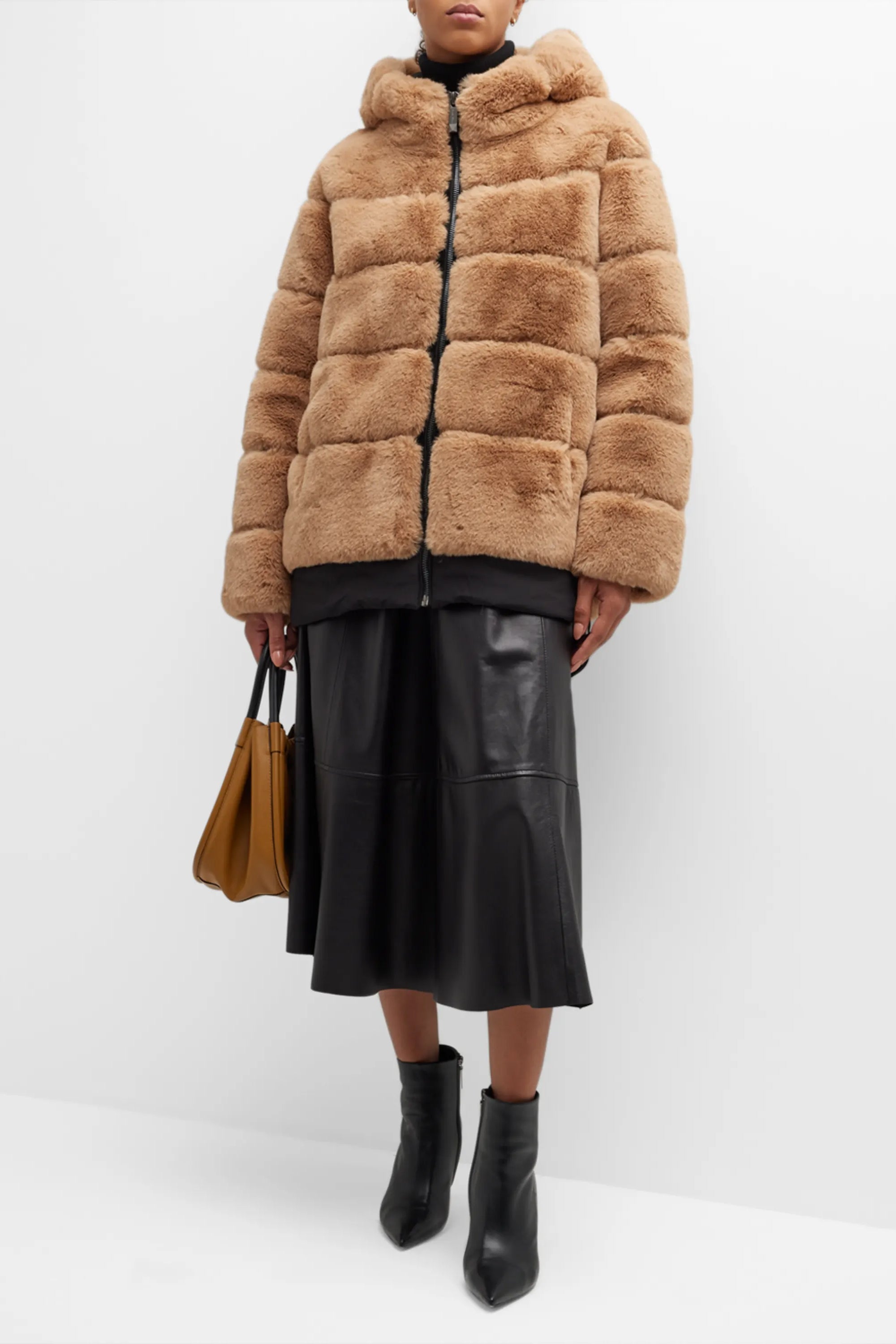 KALTAG - Faux Fur Hooded Coat