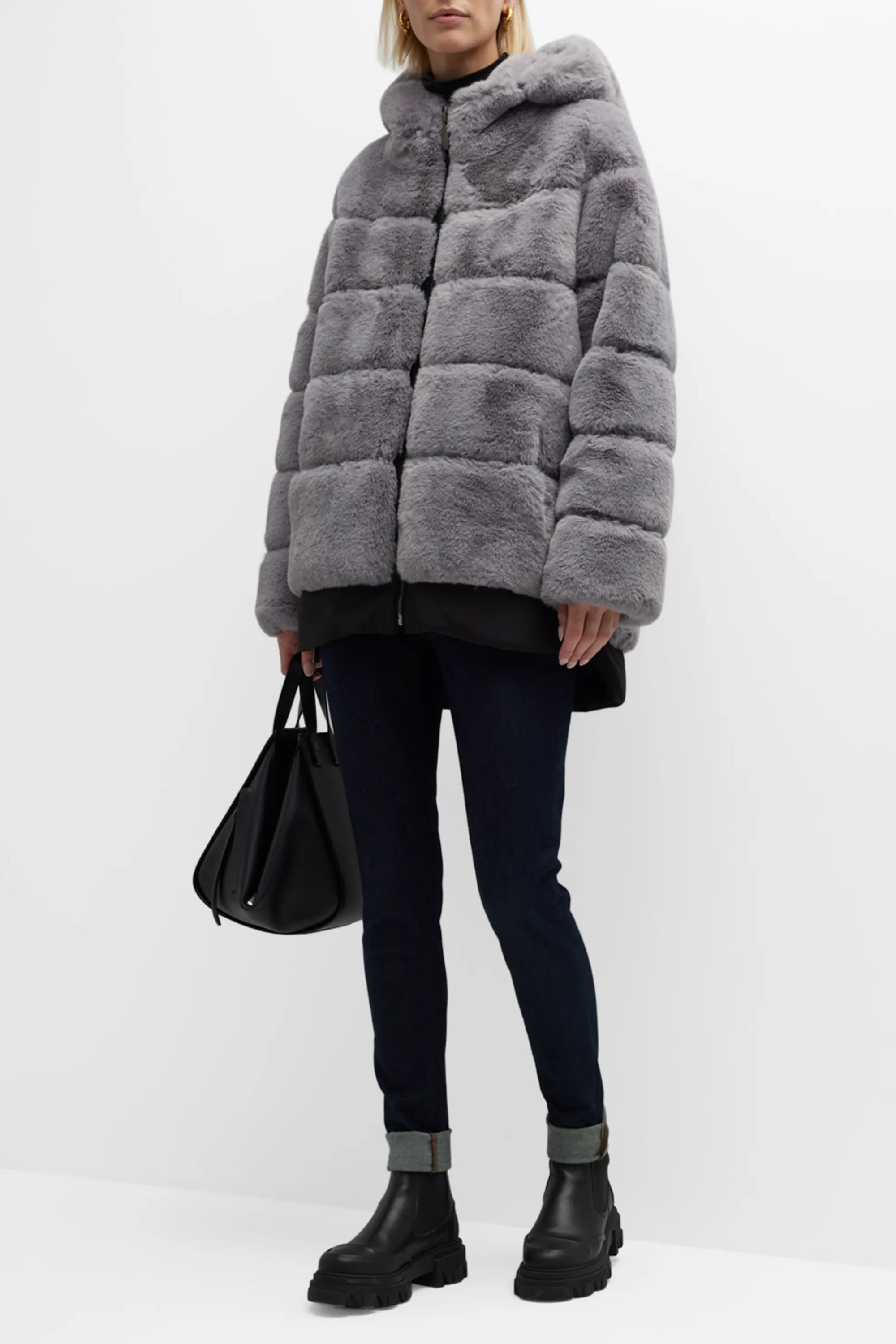 KALTAG - Faux Fur Hooded Coat